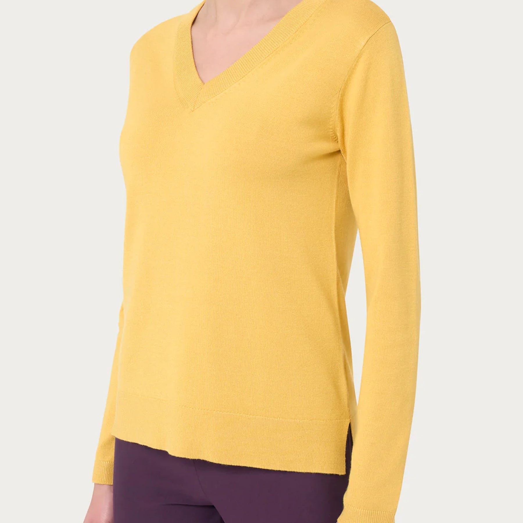 Maglia Scollo V Donna Caldo Viscosa RAGNO DI44TU
