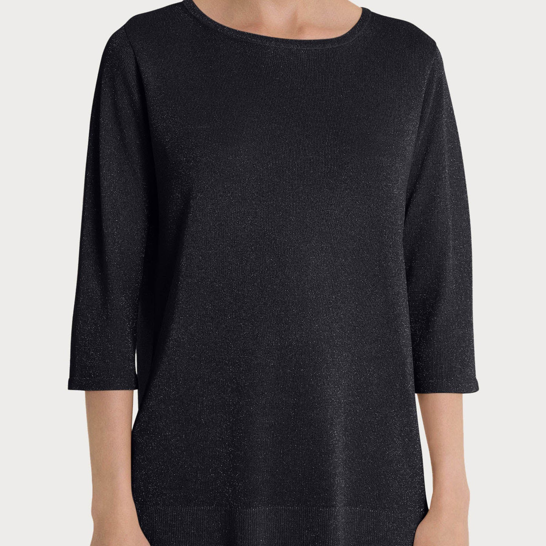 RAGNO T-shirt Donna Collo a Barchetta Inserti Lurex DN05MB