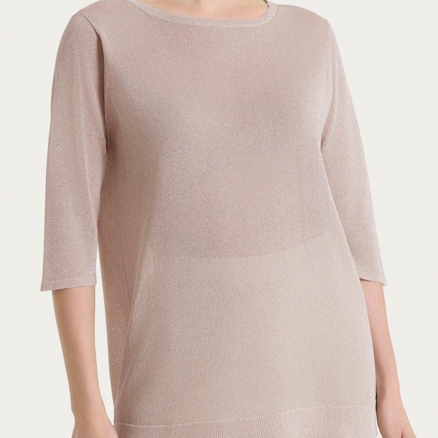 RAGNO T-shirt Donna Collo a Barchetta Inserti Lurex DN05MB