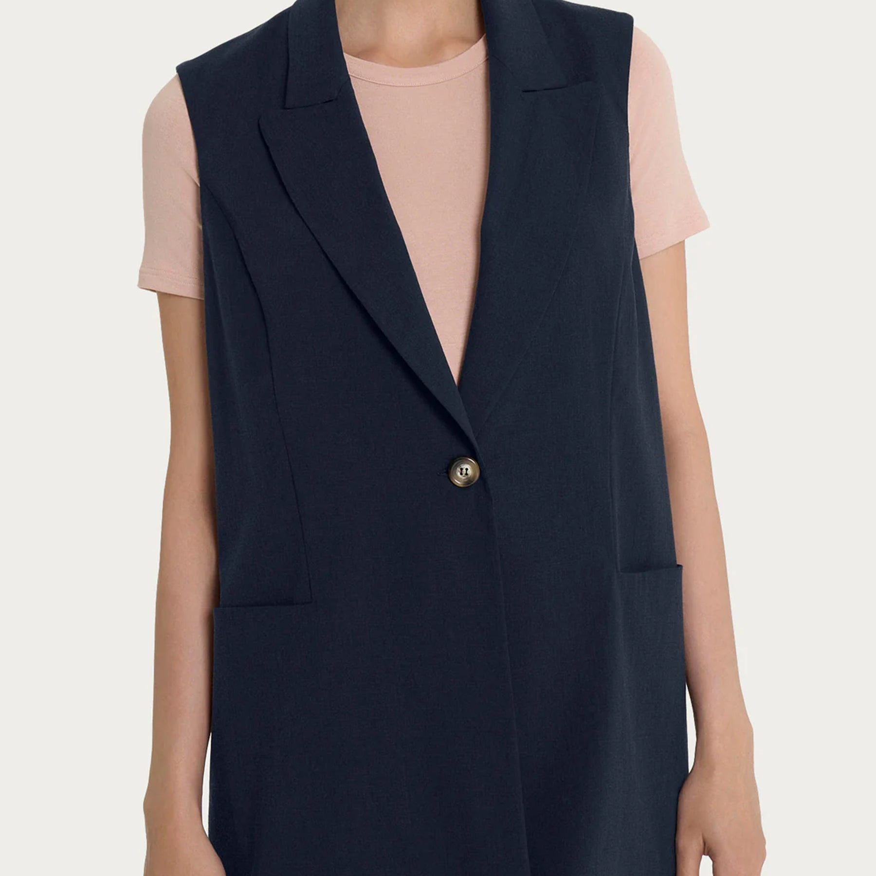 Gilet Donna Lungo Un Bottone RAGNO DP79GL