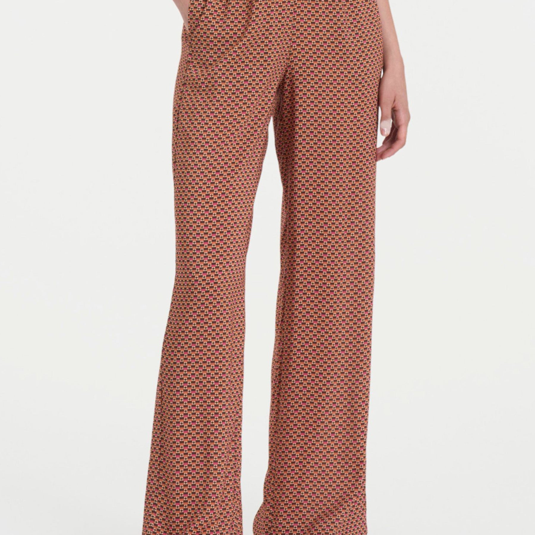 Pantalone Donna Lungo Fantasia 100% Viscosa Leggera DQ02PE