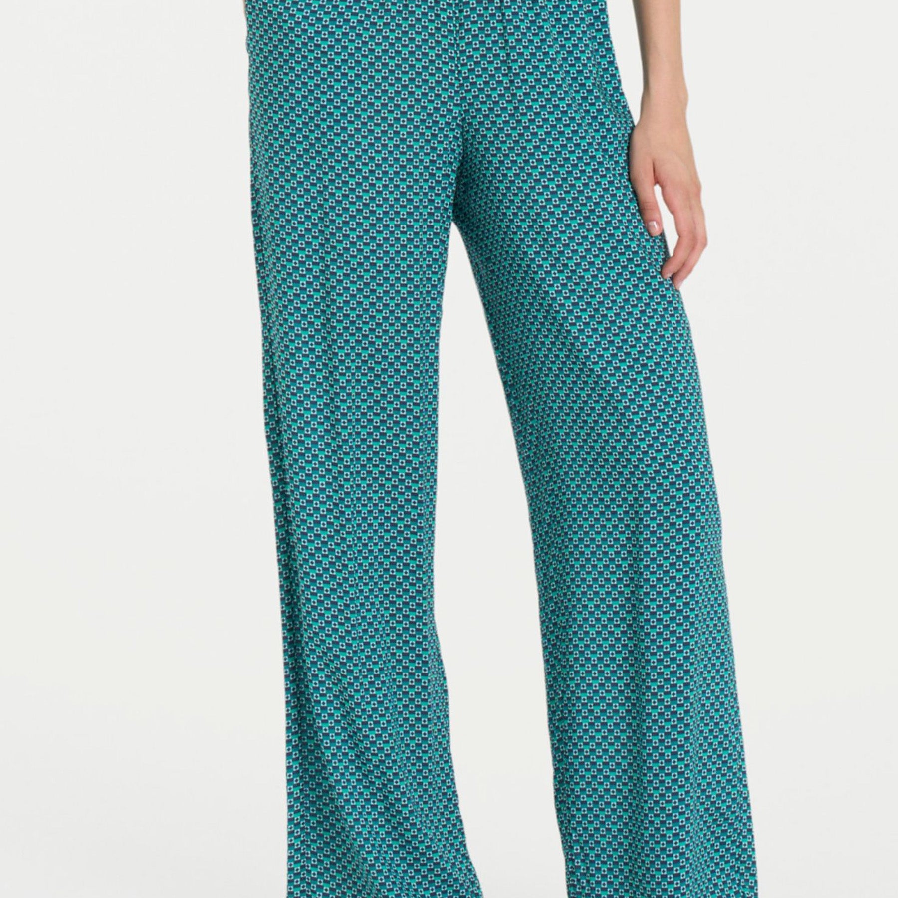 Pantalone Donna Lungo Fantasia 100% Viscosa Leggera DQ02PE