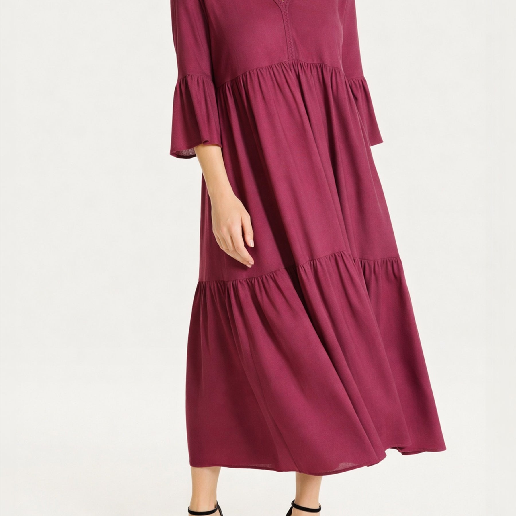 RAGNO Abito Donna Manica 3/4 Mussola Viscosa Estiva DS10DG