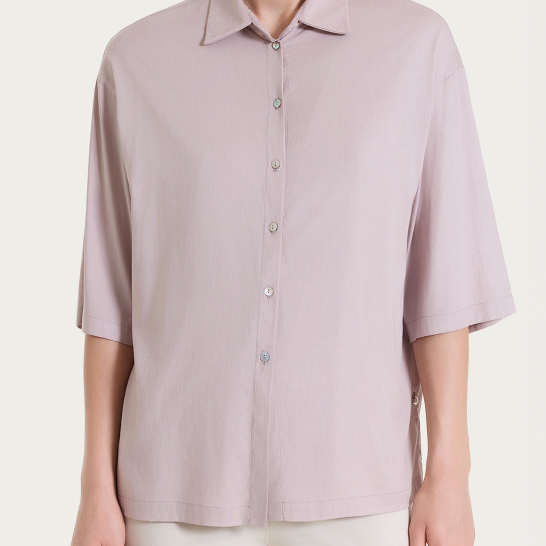 RAGNO Camicia Donna Manica Lunga Tessuto Estivo DS26SC