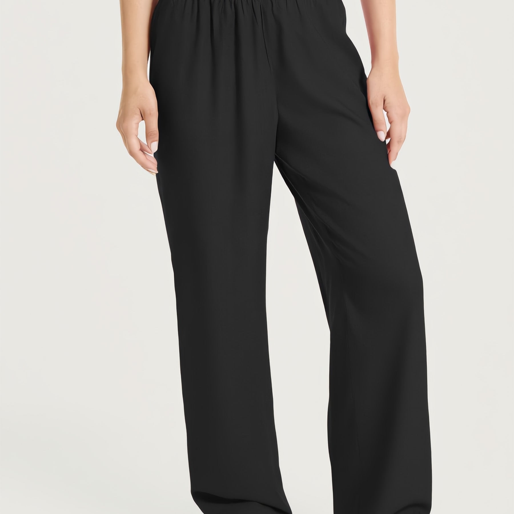 RAGNO Pantalone Lungo Donna in Mussola Viscosa Estiva DS54PE