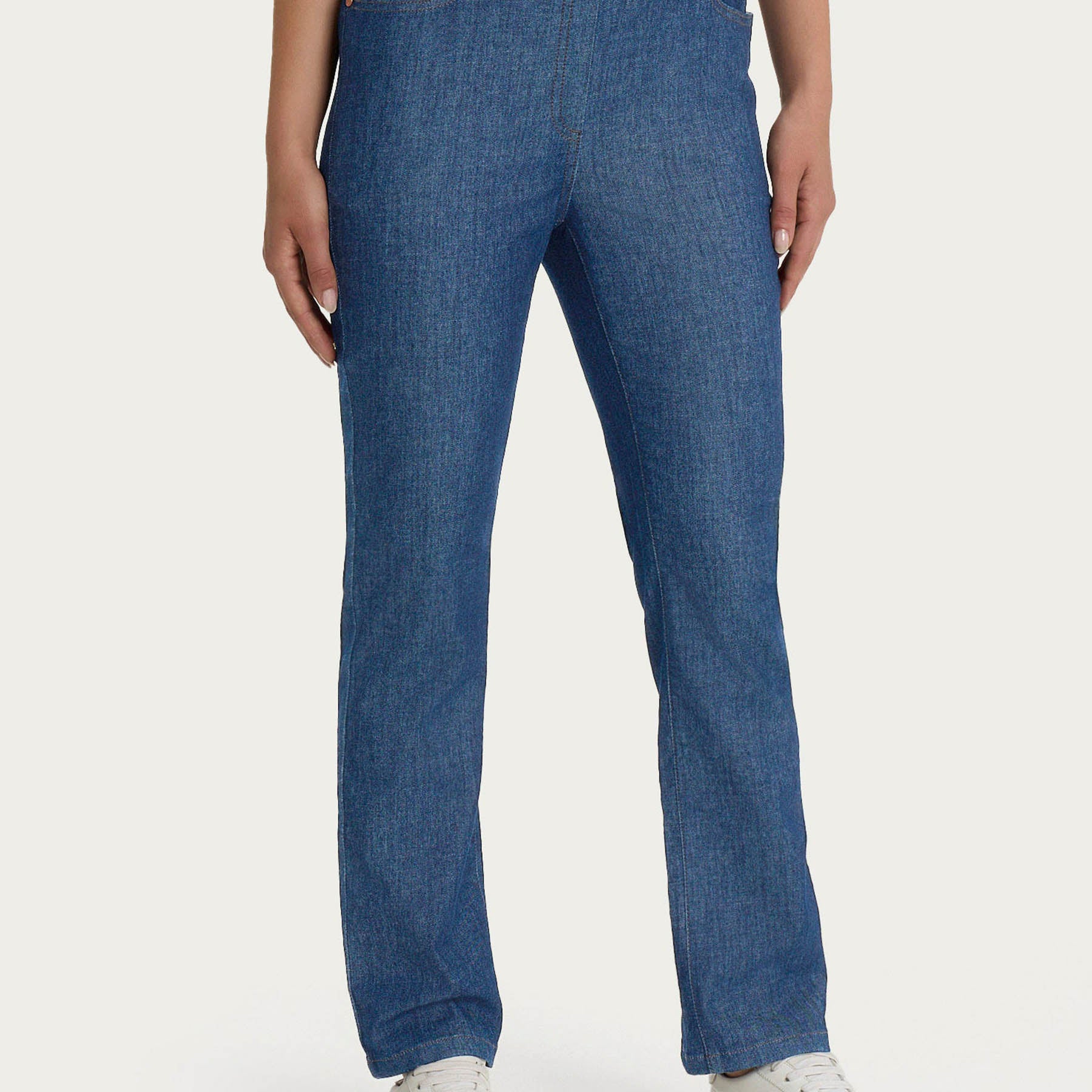 RAGNO Pantalone Lungo Donna Tessuto Jeans Cotone Estivo DN18PP
