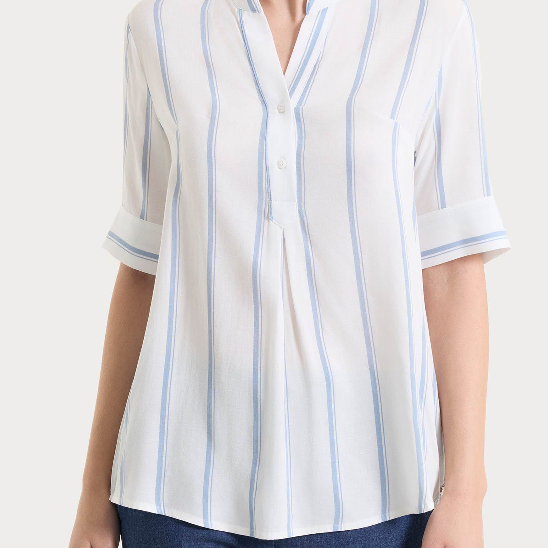RAGNO Casacca Donna Manica 3/4 Tessuto Leggero Rigata DS92SQ