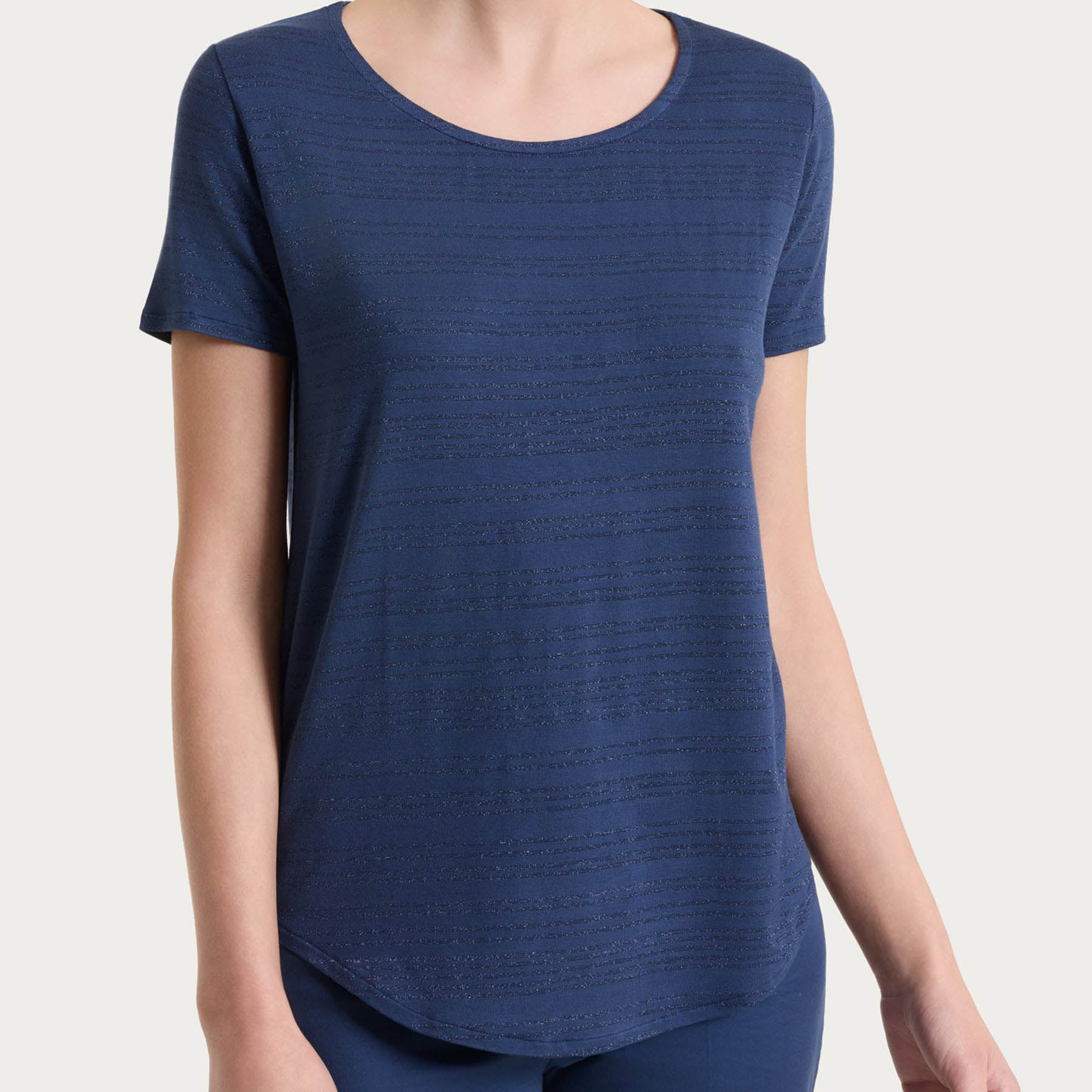 RAGNO Maglia Donna Mezza Manica Estiva Inserti Lurex DS94T7