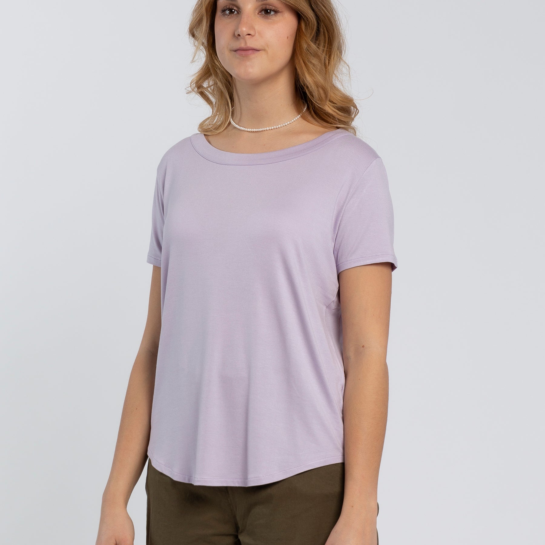 RAGNO 701217 T-shirt a Manica Corta in Viscosa