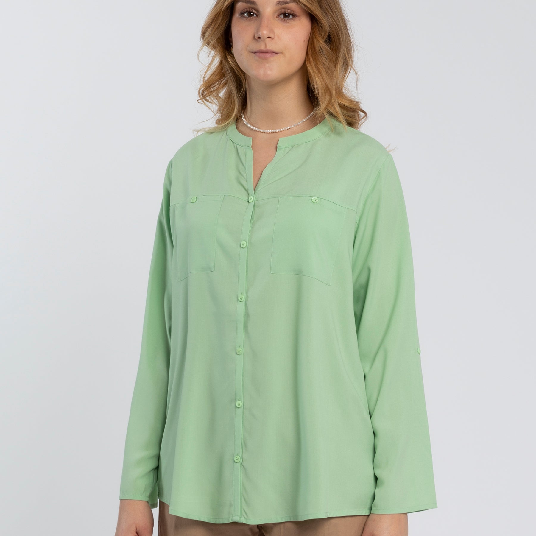 Camicia Donna Manica Lunga 100% Viscosa Leggera RAGNO DM64SI
