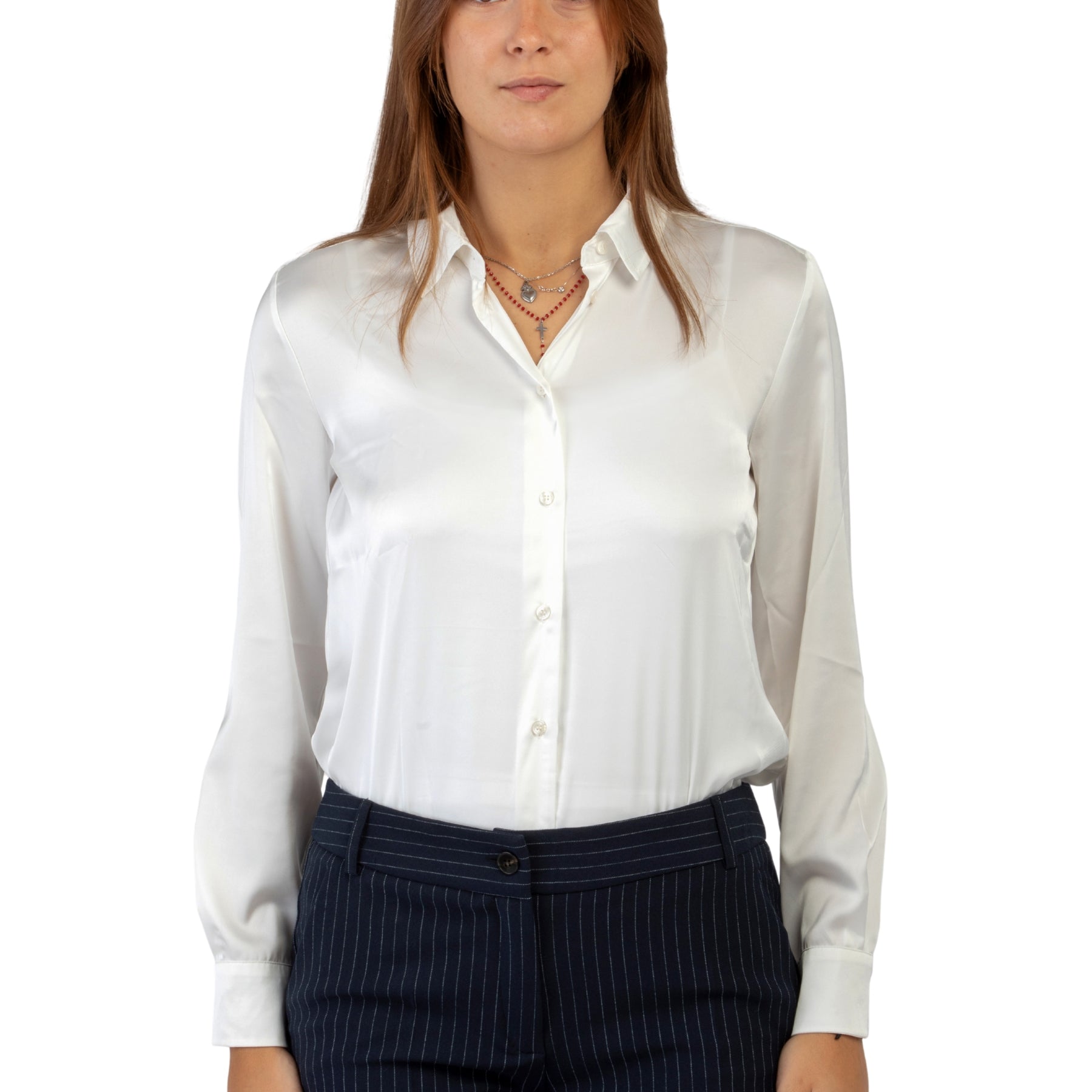 EMME MARELLA Camicia Donna Manica Lunga Raso ART. NAPLES