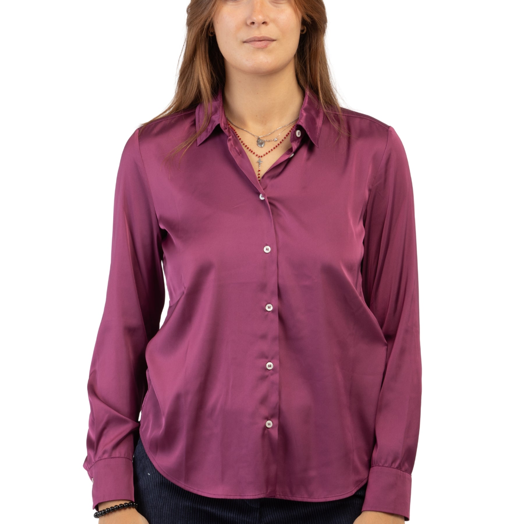 EMME MARELLA Camicia Donna Manica Lunga Raso ART. NAPLES