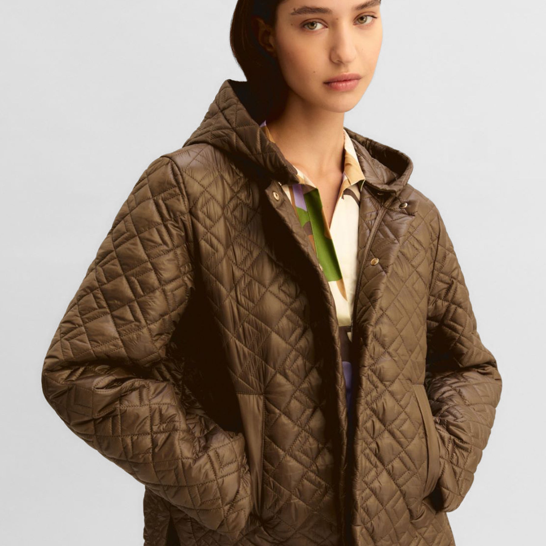 EMME MARELLA Giubbino Donna Trapuntato Con Cappuccio ART. PIROGA