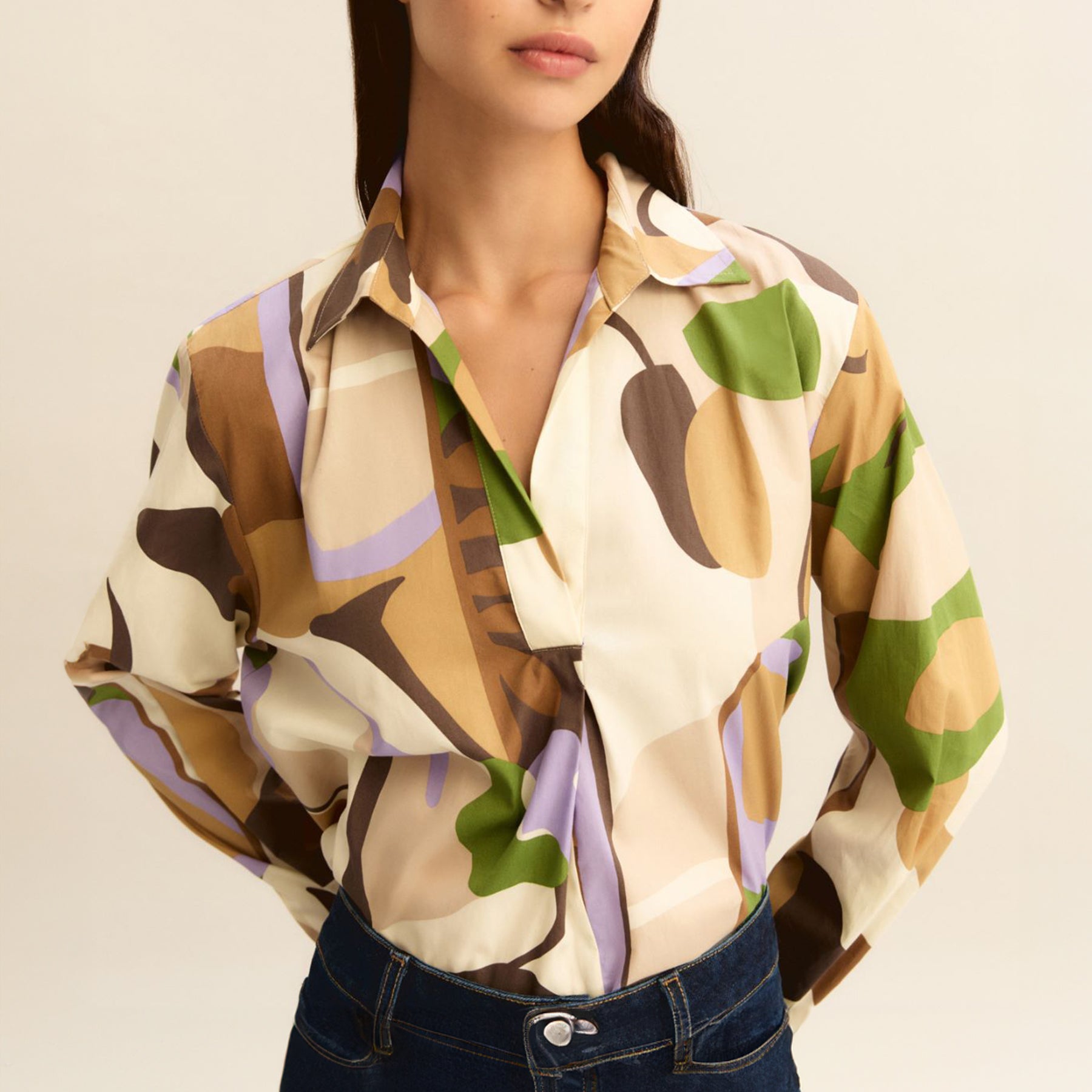 EMME MARELLA Camicia Donna Cotone Collo Polo ART. PONTILE