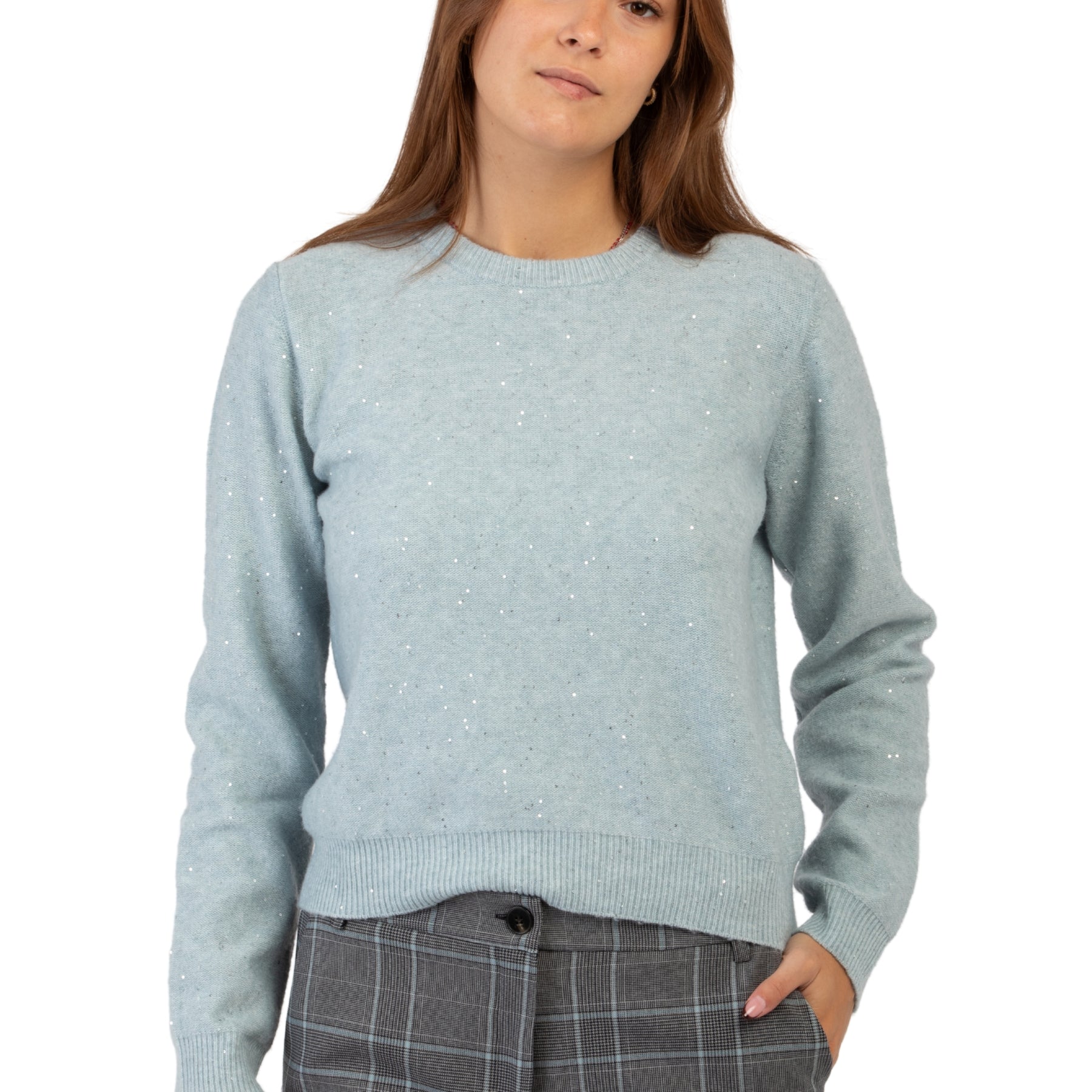 EMME MARELLA Maglia Donna Manica Lunga Lana Pailettes ART. RUTH