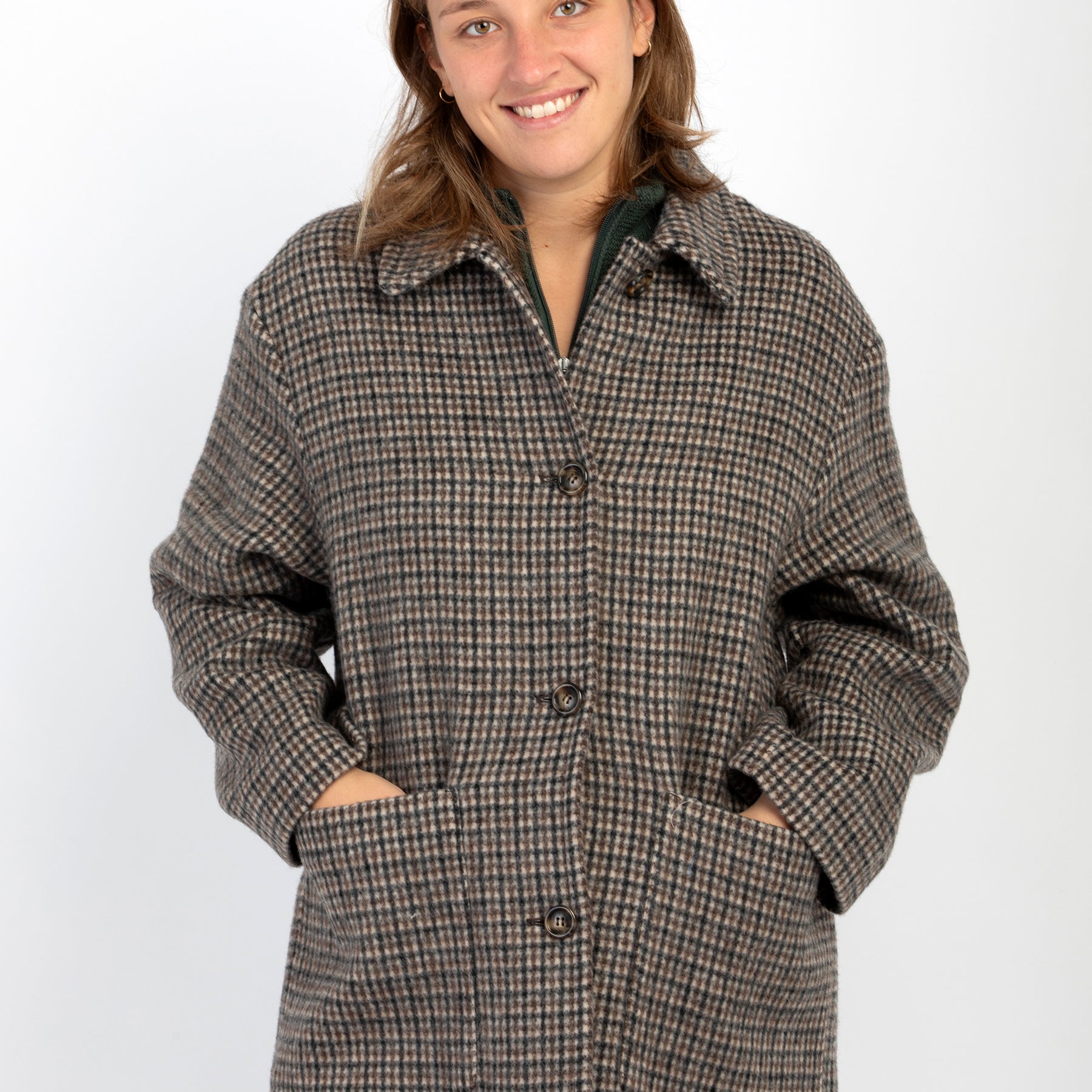 EMME MARELLA Cappotto Donna Lungo Lana Panno Fantasia ART. ZINNIA