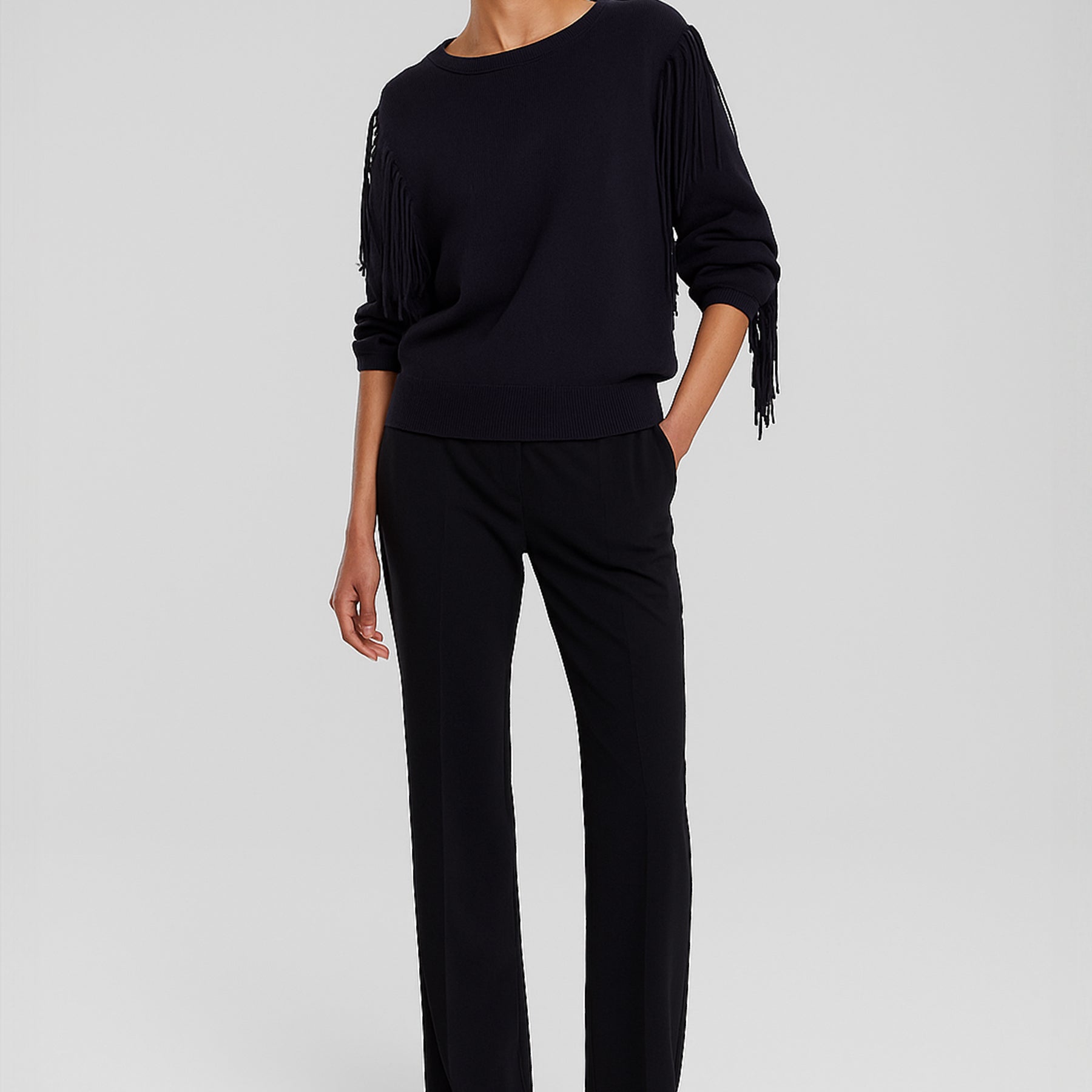 Pantalone Donna Lungo Zip E Bottone Twill Tecnico EMME MARELLA CHIOMA