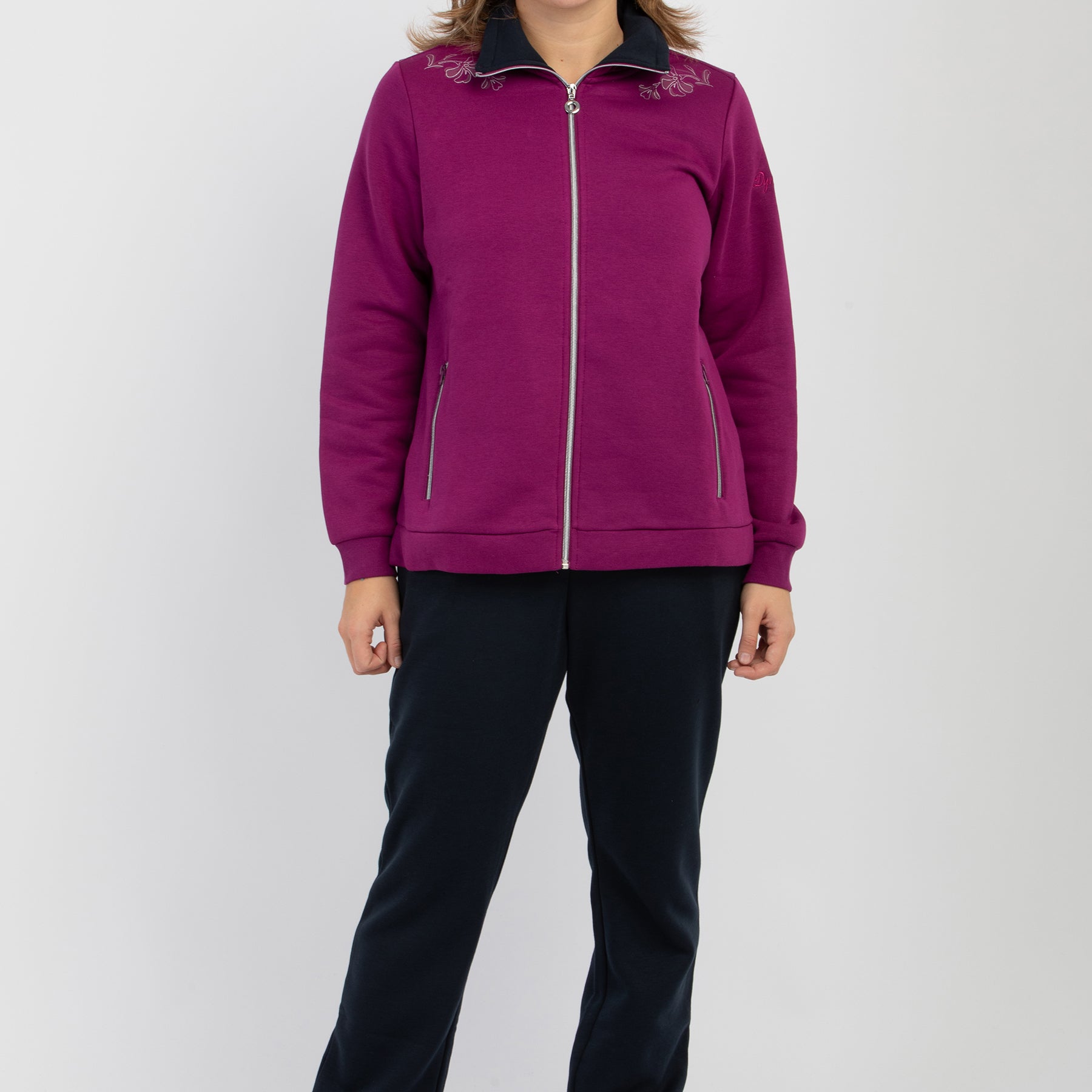 F.LLI CAMPAGNOLO Tuta Donna Cotone Felpato Apertura Zip ART. 8Q76545