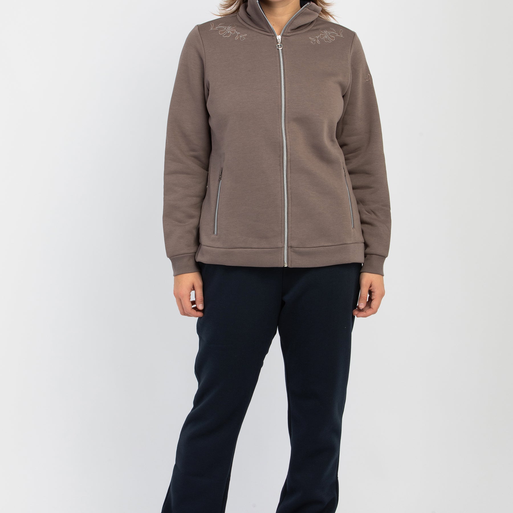 F.LLI CAMPAGNOLO Tuta Donna Cotone Felpato Apertura Zip ART. 8Q76545