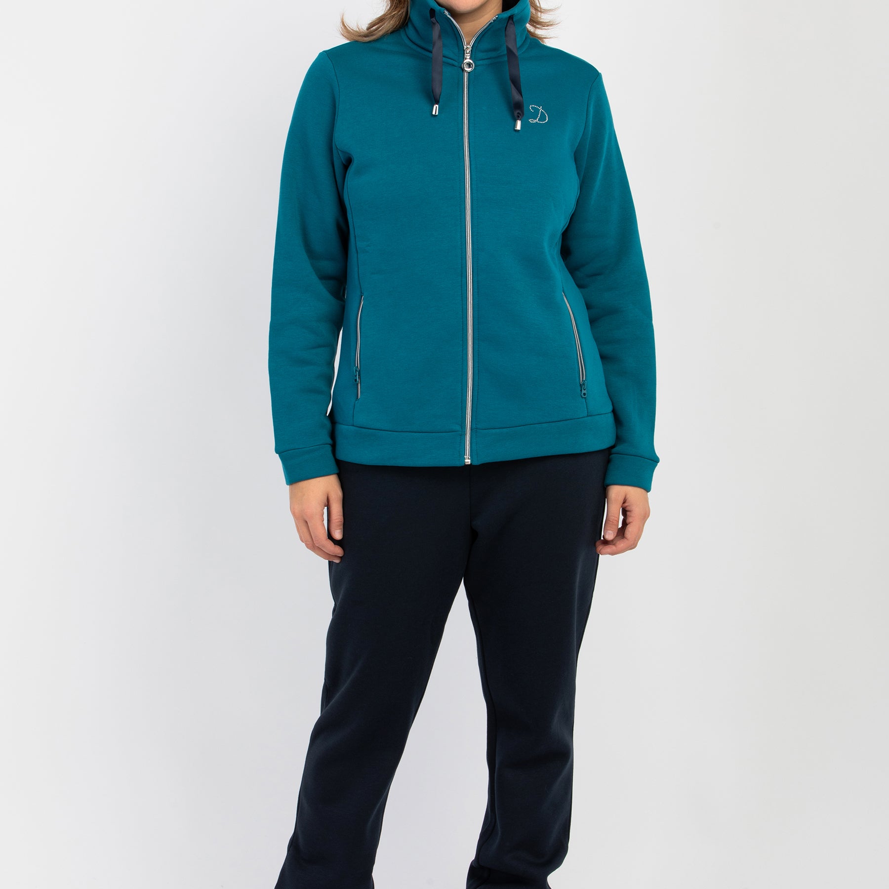 F.LLI CAMPAGNOLO Tuta Donna Cotone Felpato Apertura Zip ART. 8Q76546/8Q79546