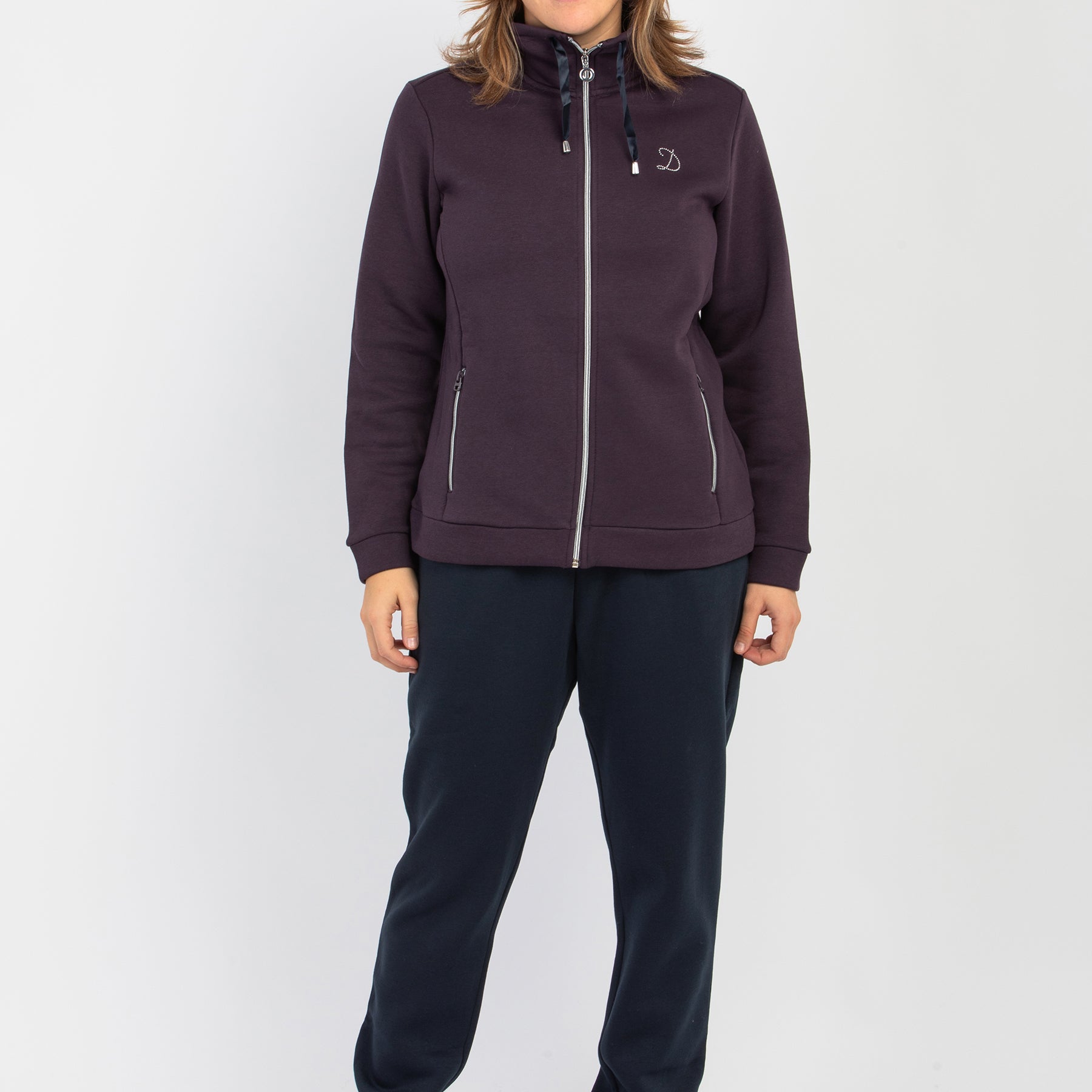 F.LLI CAMPAGNOLO Tuta Donna Cotone Felpato Apertura Zip ART. 8Q76546/8Q79546