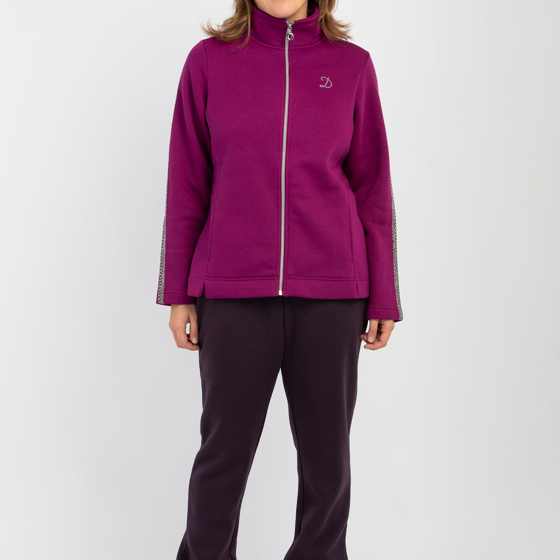 F.LLI CAMPAGNOLO Tuta Donna Cotone Felpato Apertura Zip ART. 8Q76547/8Q79547