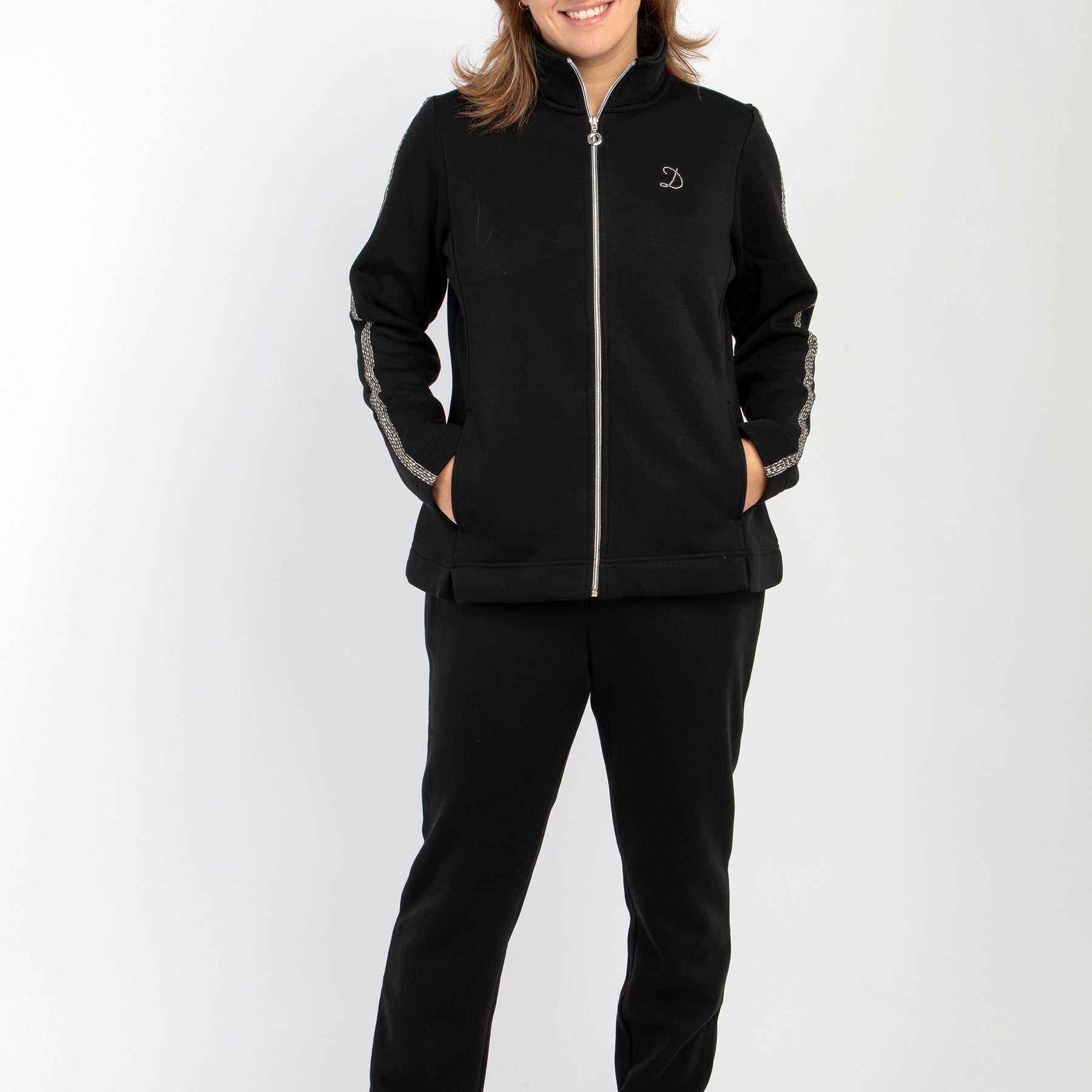 F.LLI CAMPAGNOLO Tuta Donna Cotone Felpato Apertura Zip ART. 8Q76547/8Q79547