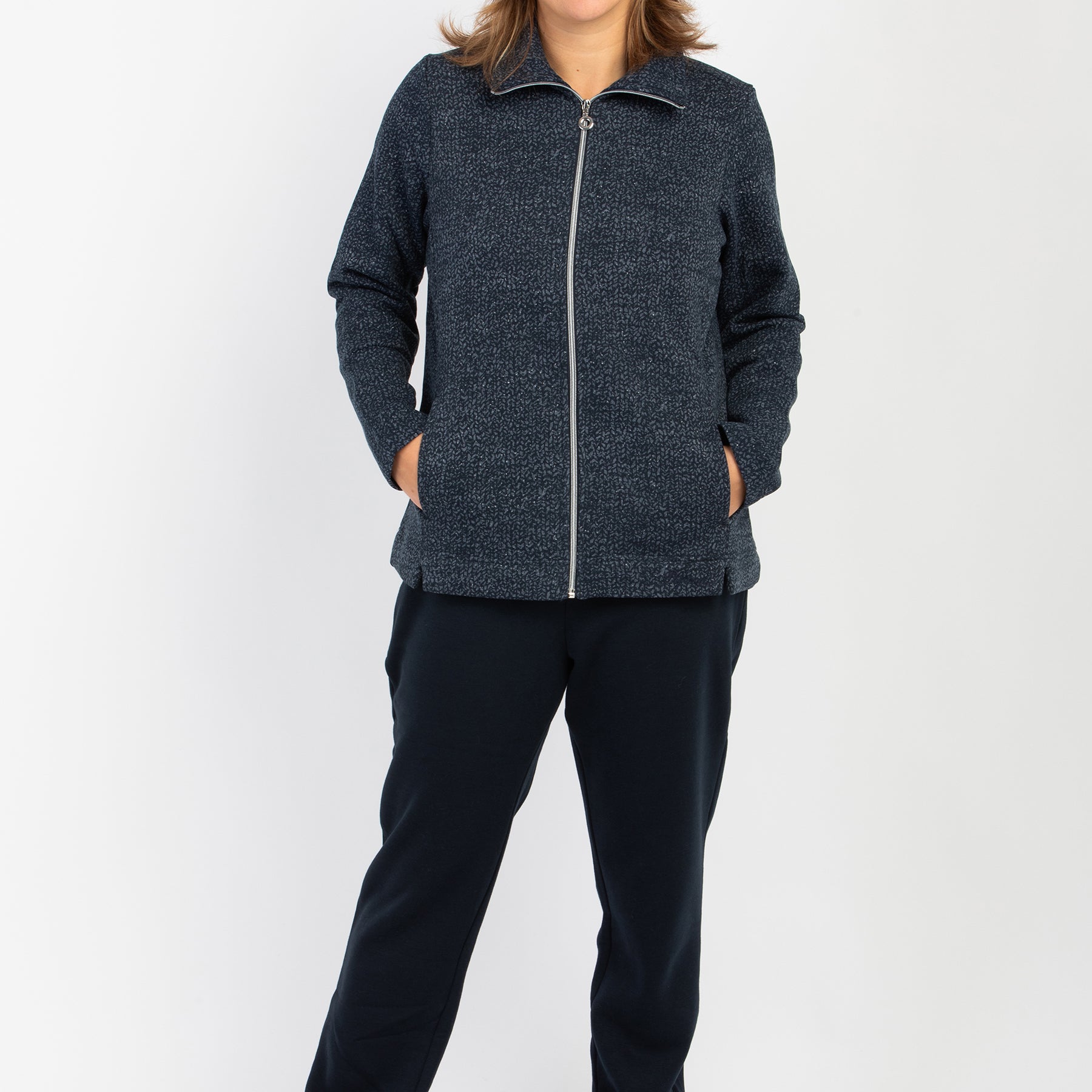 F.LLI CAMPAGNOLO Tuta Donna Cotone Felpato Apertura Zip ART. 8Q76550/8Q79550