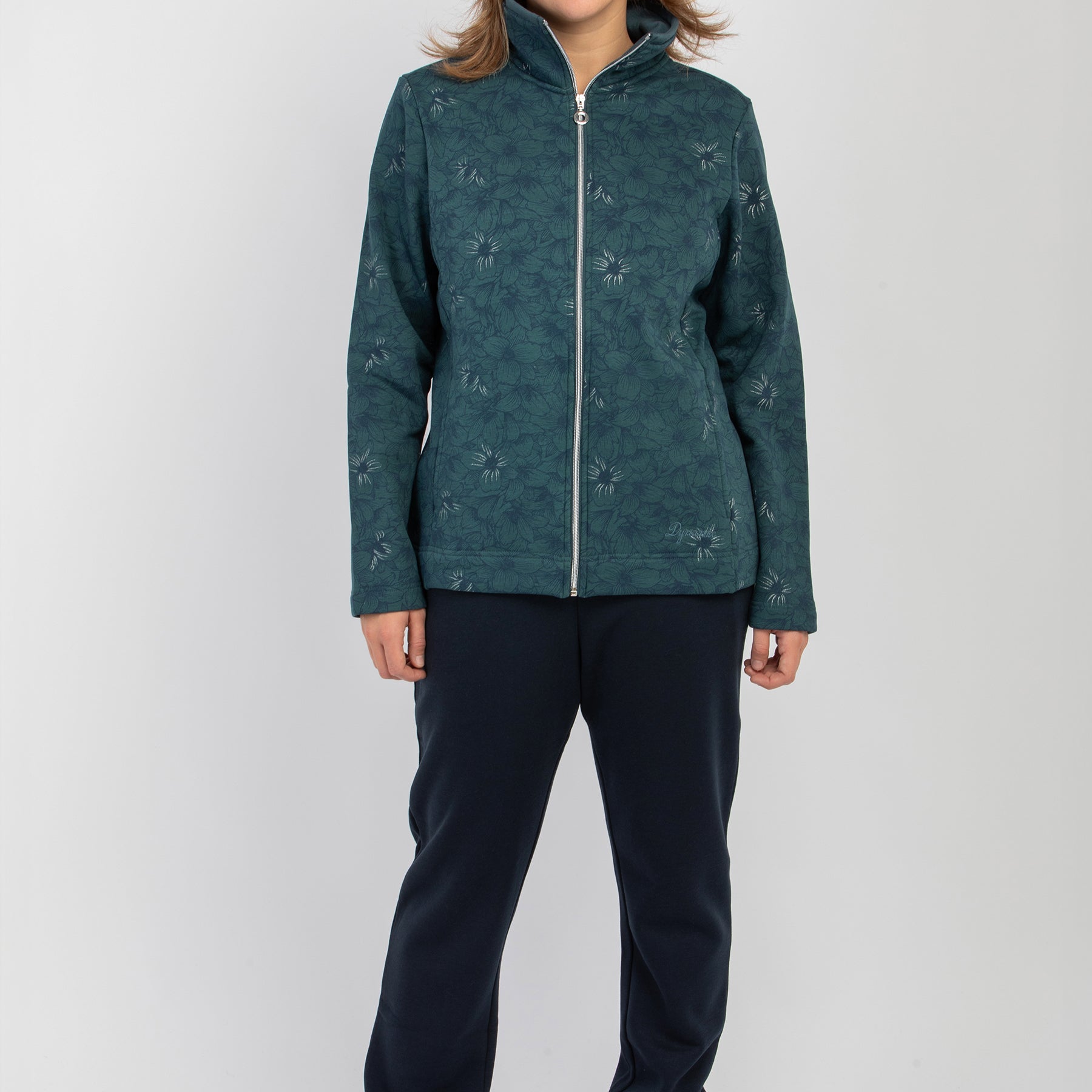 F.LLI CAMPAGNOLO Tuta Donna Cotone Felpato Apertura Zip Fantasia ART. 8Q76551