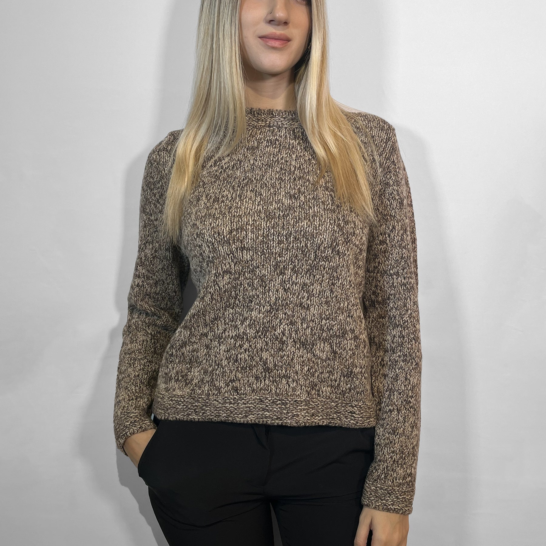 GRAN SASSO Maglia Donna Manica Lunga Girocollo Lana Cachemire ART. 10213/17303