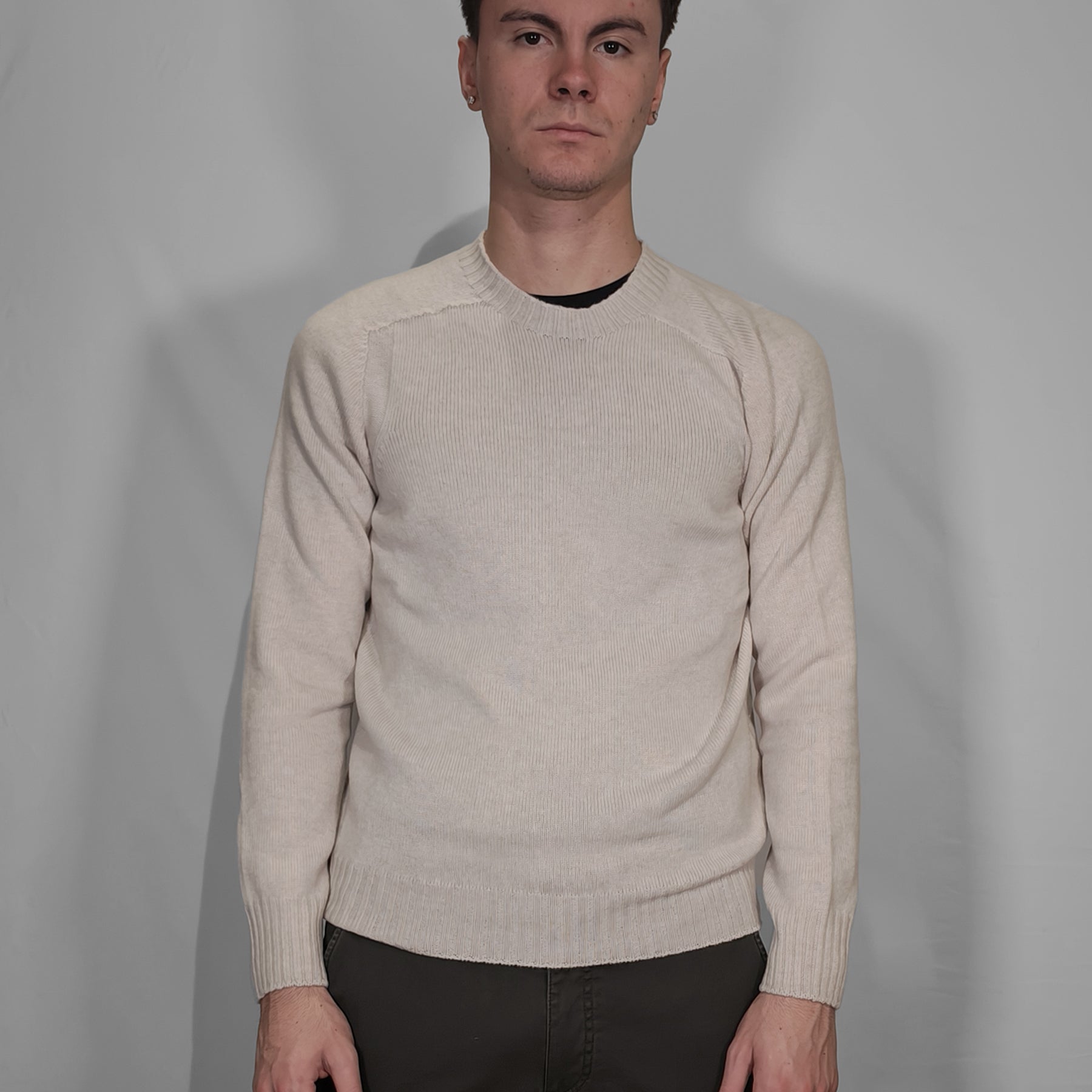 Maglia Uomo Manica Lunga Girocollo 100% Lana Vergine GRAN SASSO 24157/25024