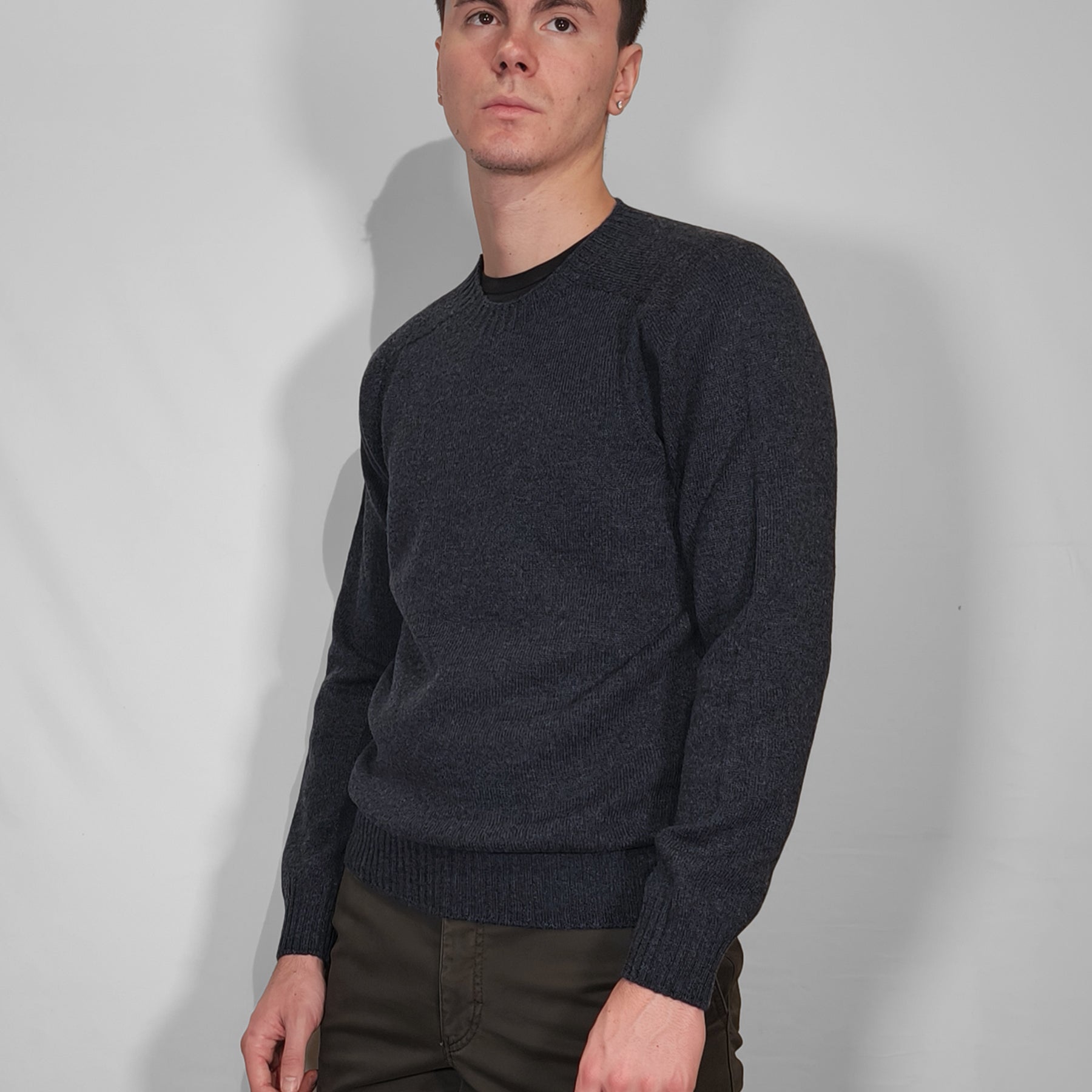 Maglia Uomo Manica Lunga Girocollo 100% Lana Vergine GRAN SASSO 24157/25024