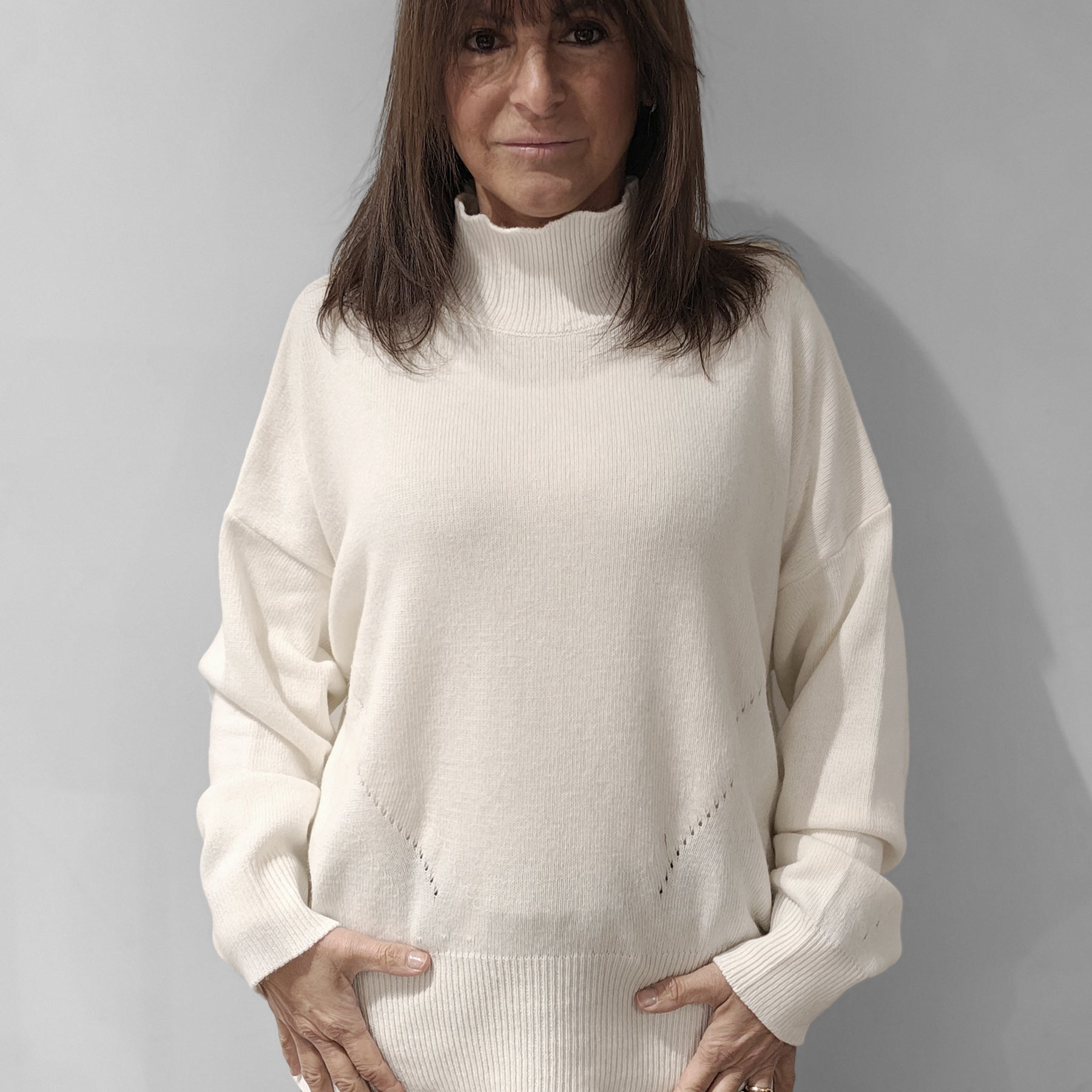 VICOLO Maglia Donna Lupetto Unita Morbida Calda ART. 77359F