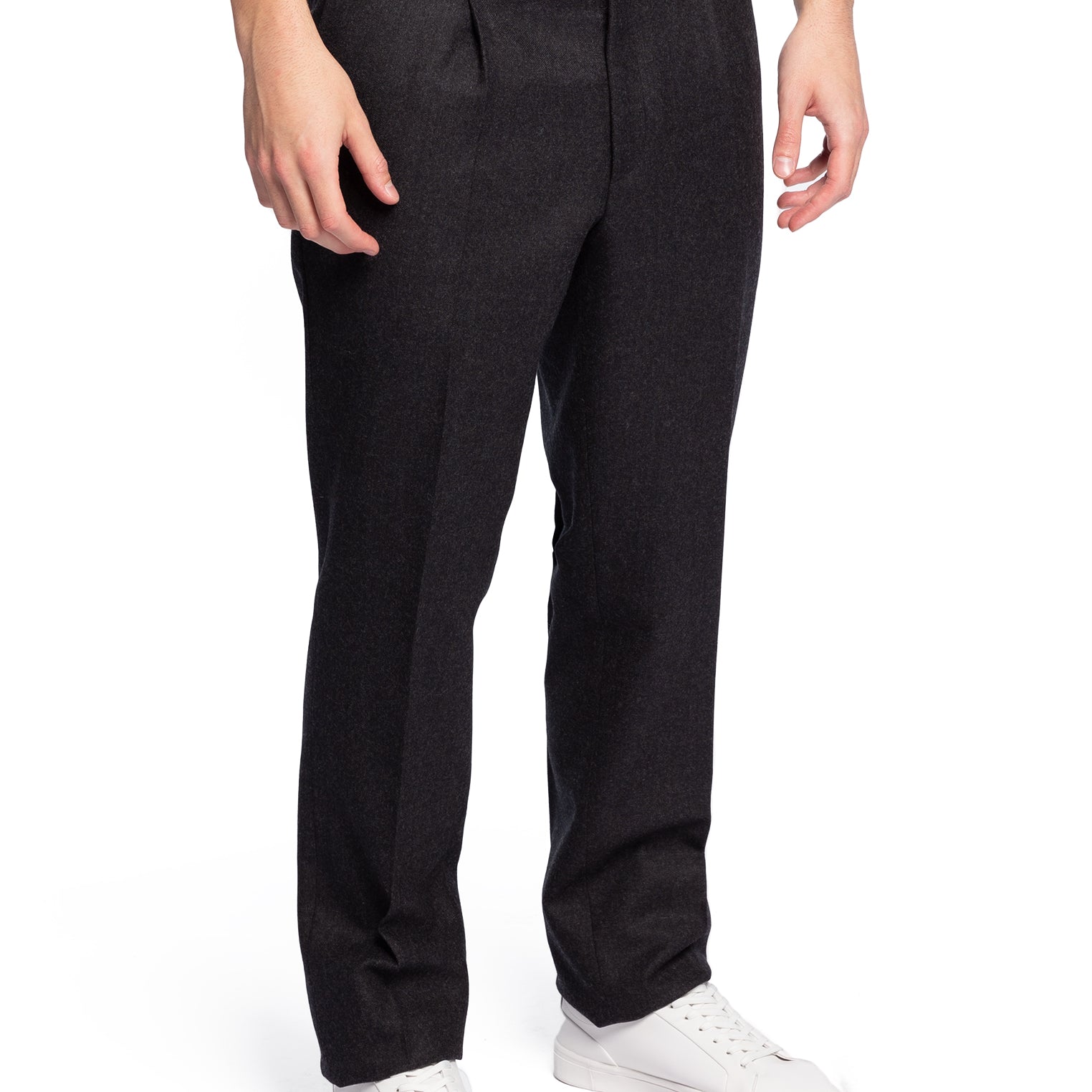 Pantalone Uomo in 100% Flanella di Lana IMAGINE