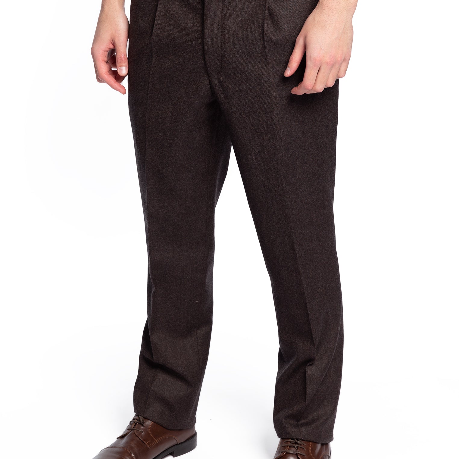 Pantalone Uomo in 100% Flanella di Lana IMAGINE