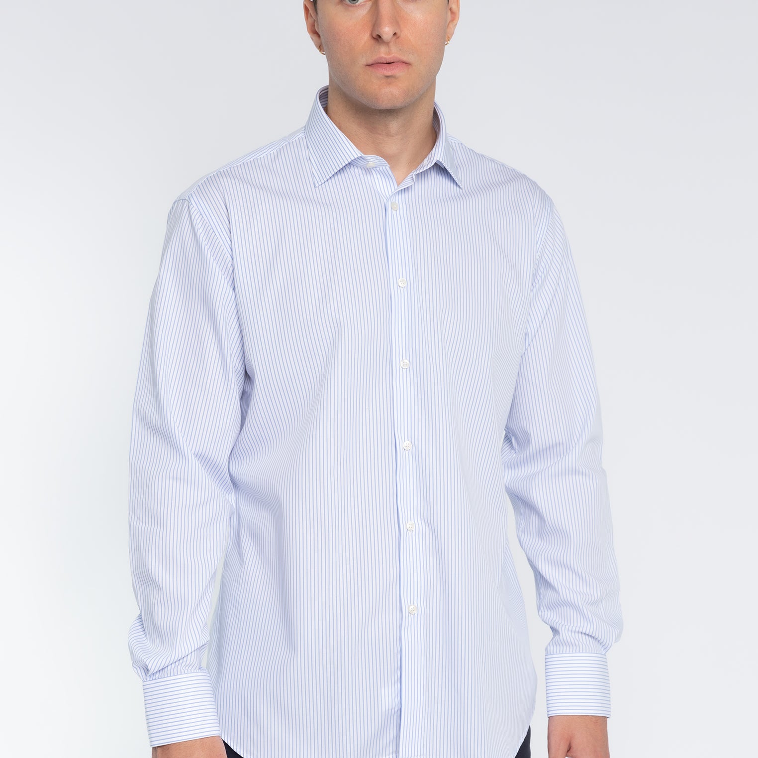 Camicia Uomo Regular 100% Cotone NO STIRO Bastoncino INGRAM 68918