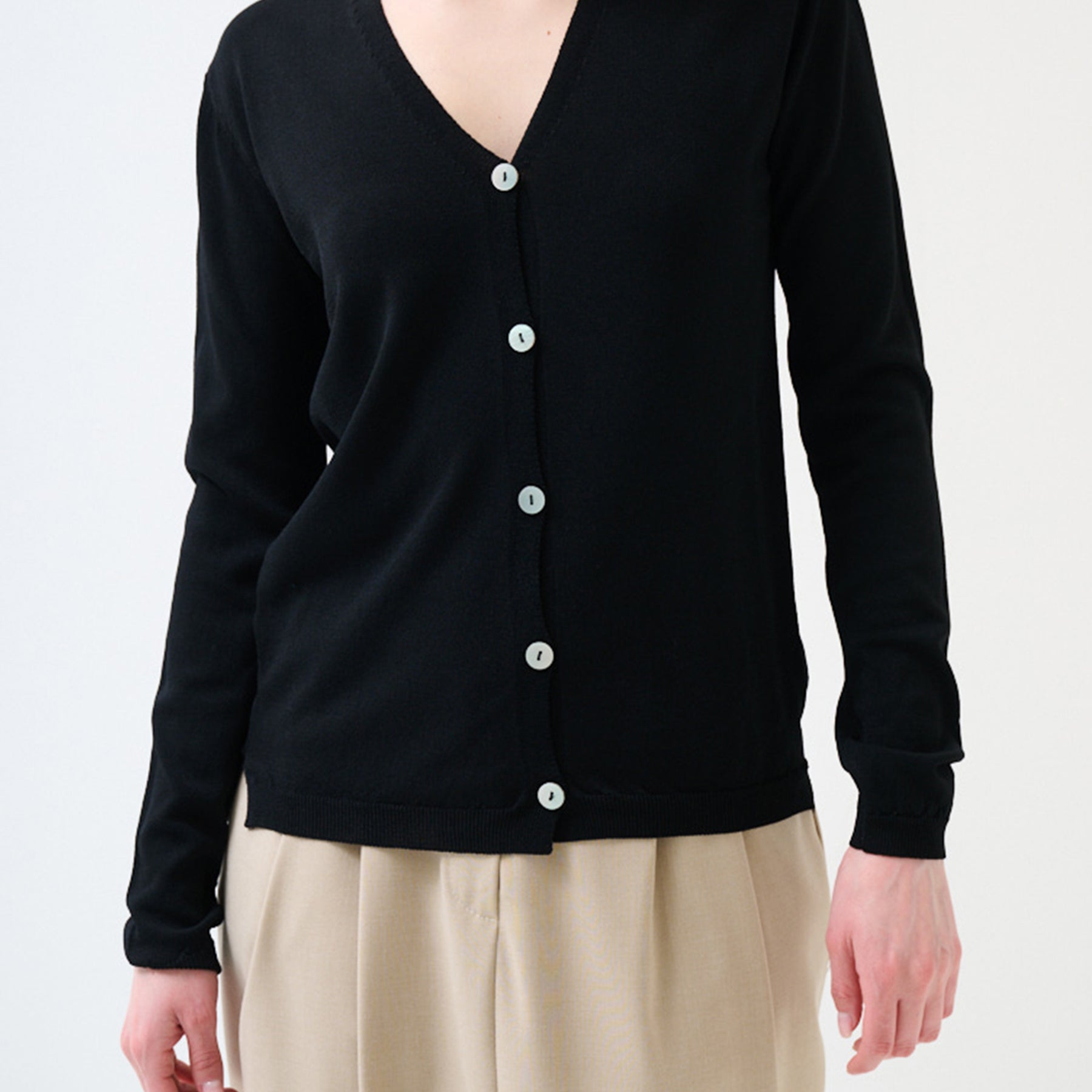 KIKISIX Cardigan Donna Scollo V Viscosa Estiva KXCR2504