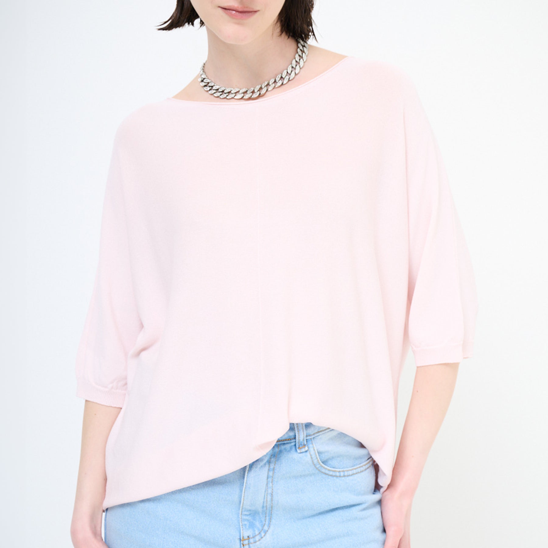 KIKISIX Maglia Donna M/M Over Viscosa Leggera KXMA2507