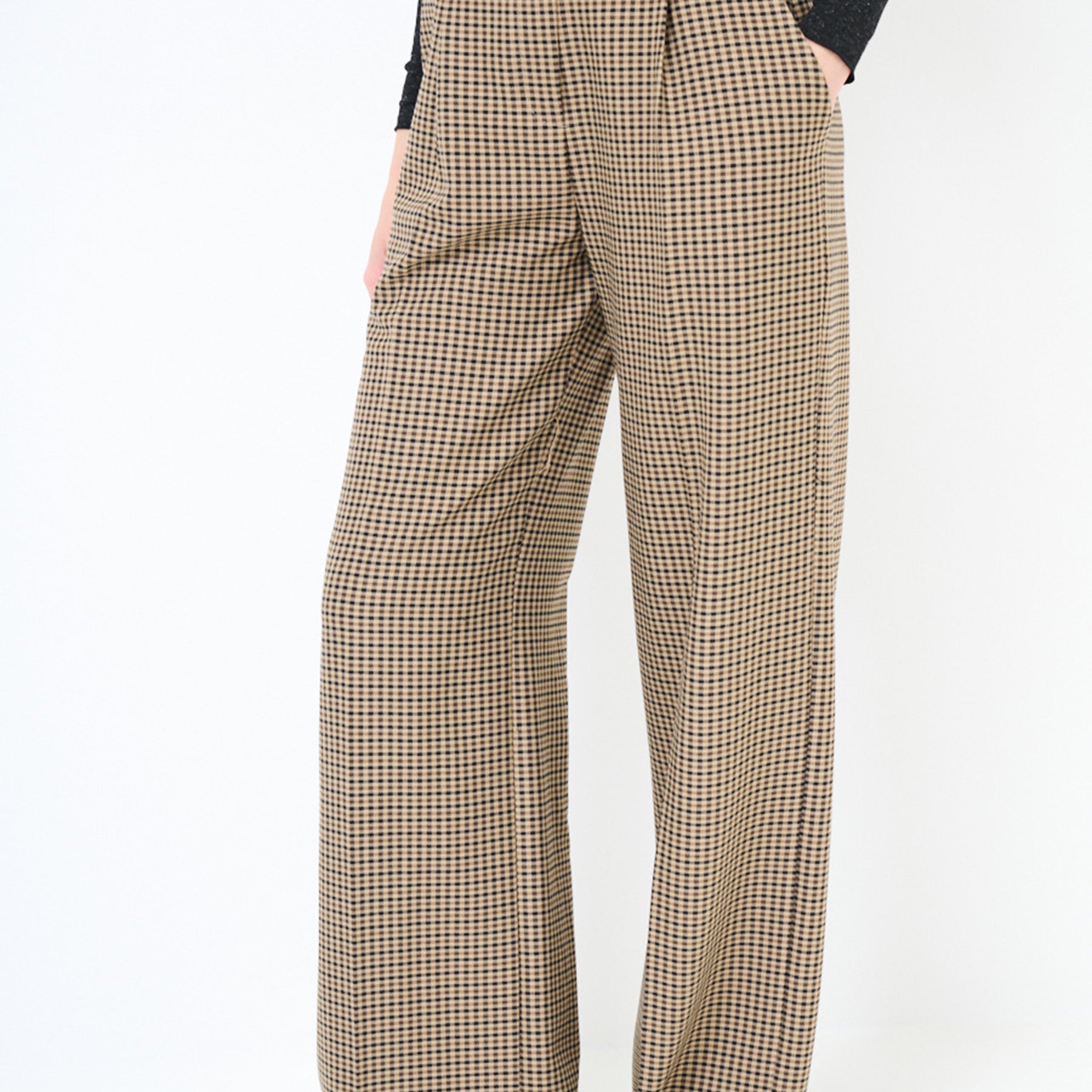 KIKISIX Pantalone Donna Caldo a Palazzo Elegante con Piega Centrale ART. KXPA1768
