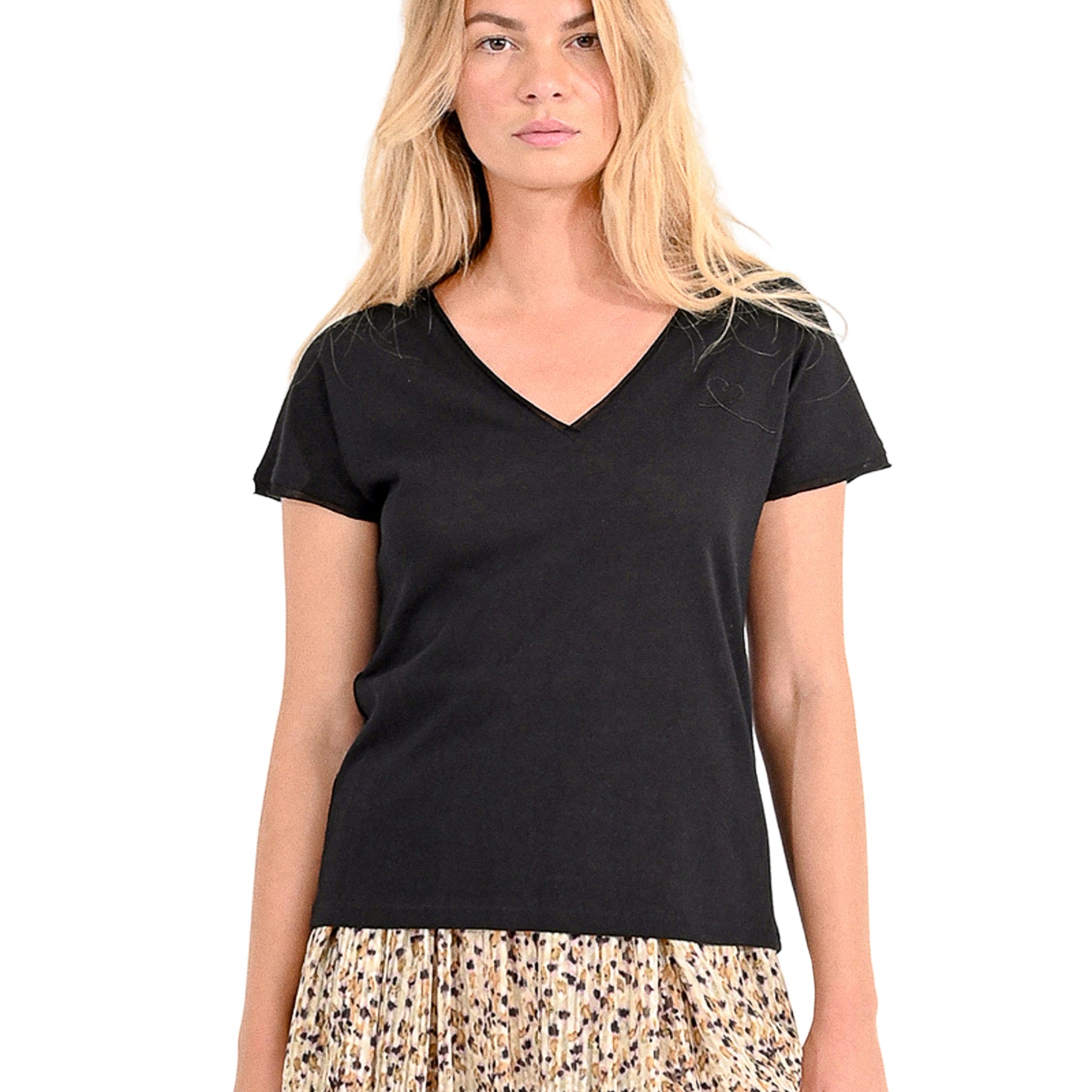 MOLLY BRACKEN LA1270CE T-Shirt Mezza Manica Cotone Fiammato