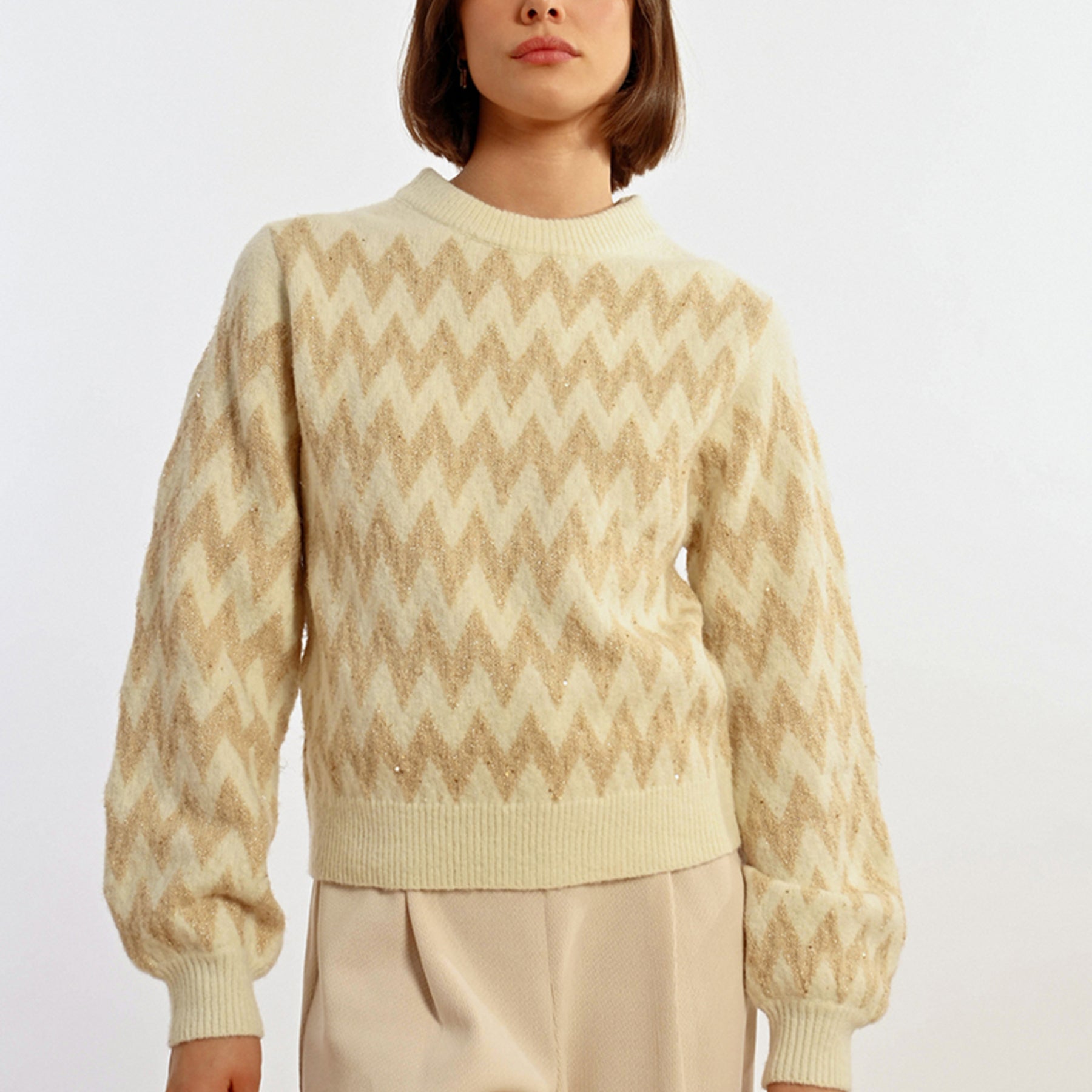 Maglia Donna Girocollo Zig Zag MOLLY BRACKEN LAL498CH