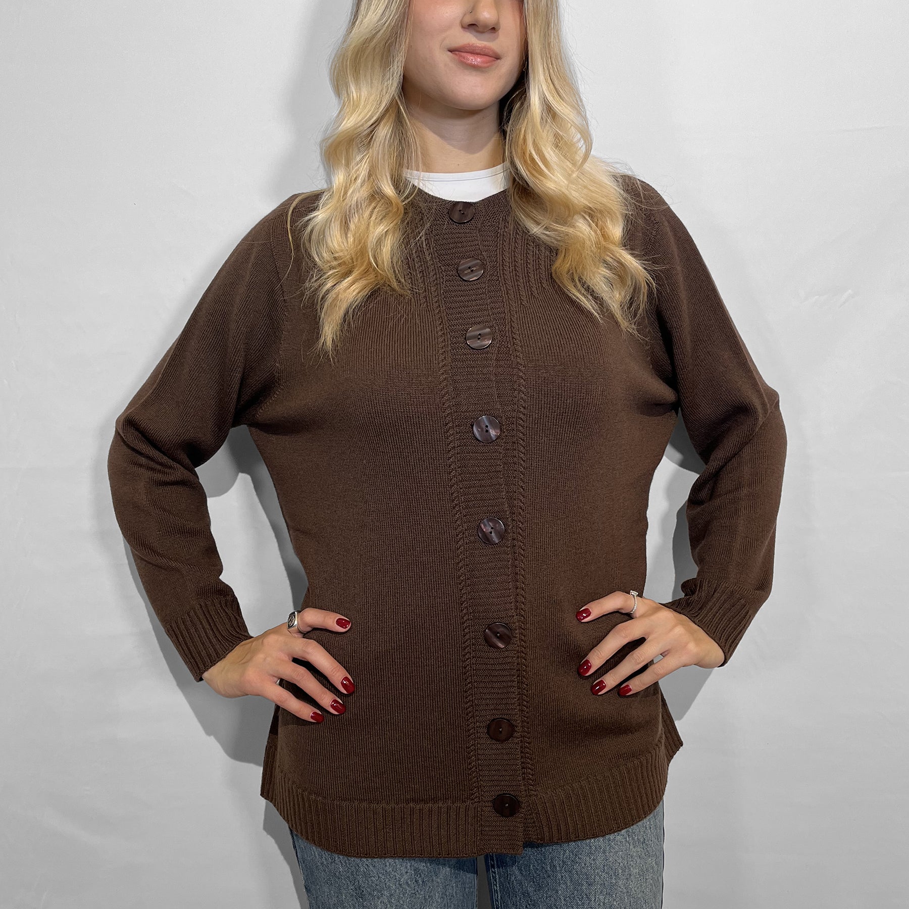 LE MORBIDE Giacca Donna Maglia Coreana in Pura Lana ART. 02126