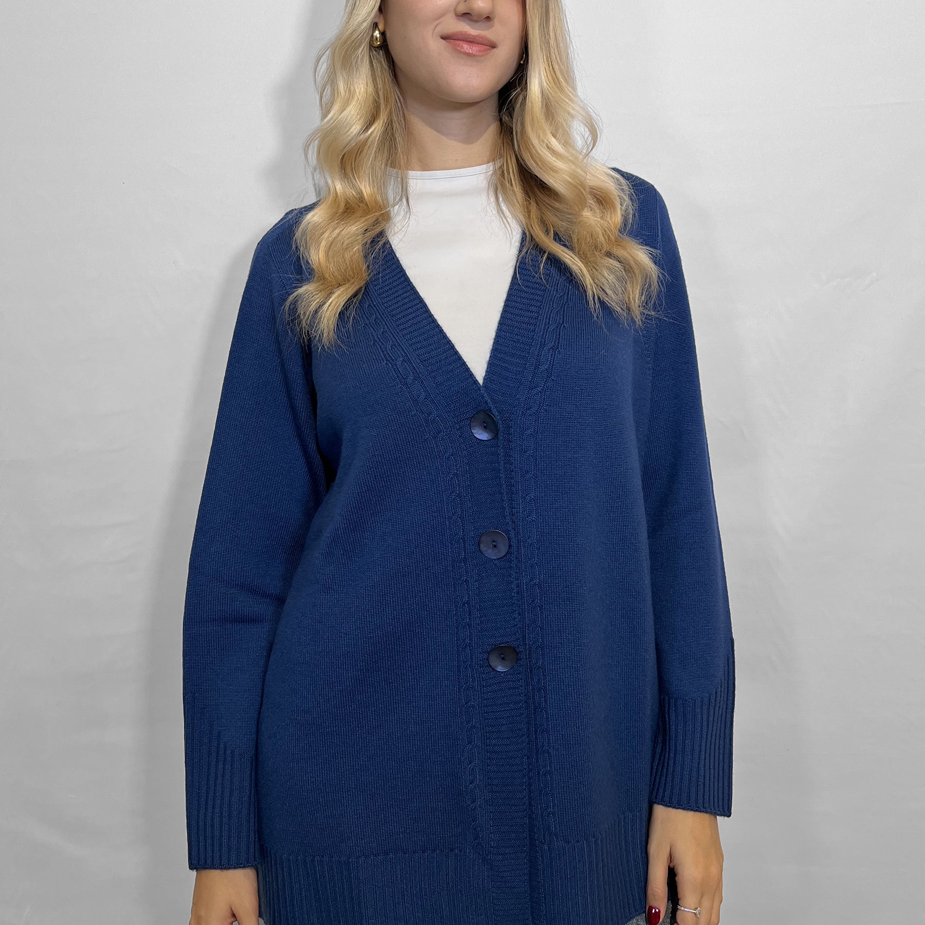 LE MORBIDE Giacca Donna Maglia Cardigan in Pura Lana ART. 02127