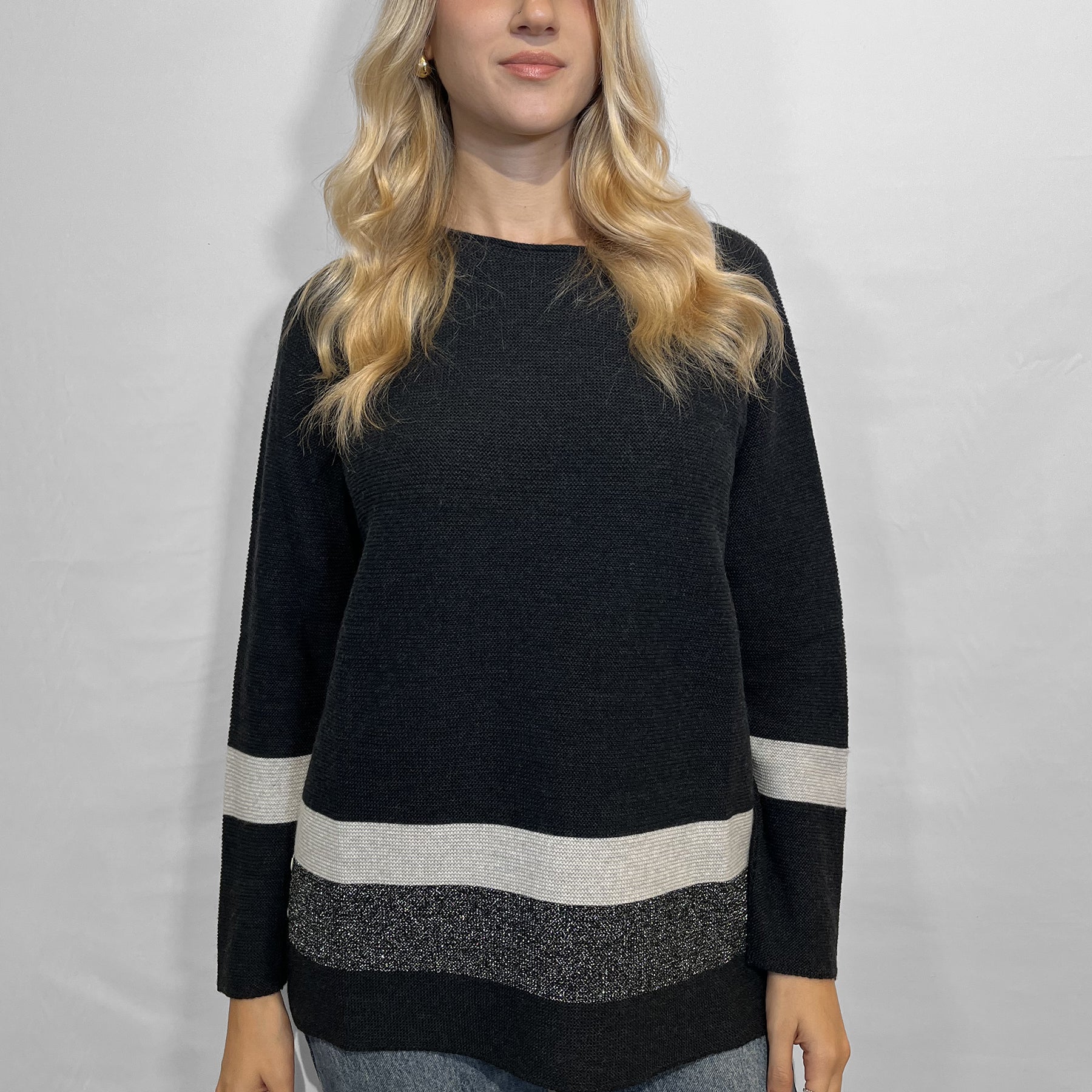 LE MORBIDE Maglia Donna Manica Lunga Inserti Lurex ART. 02147