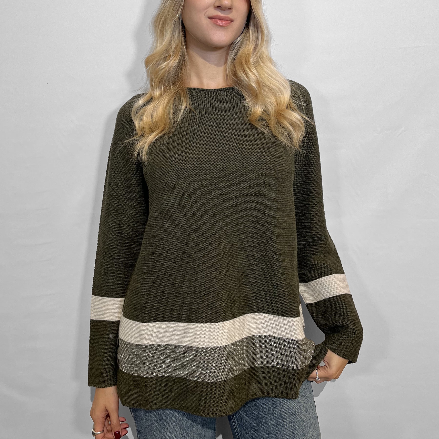 LE MORBIDE Maglia Donna Manica Lunga Inserti Lurex ART. 02147