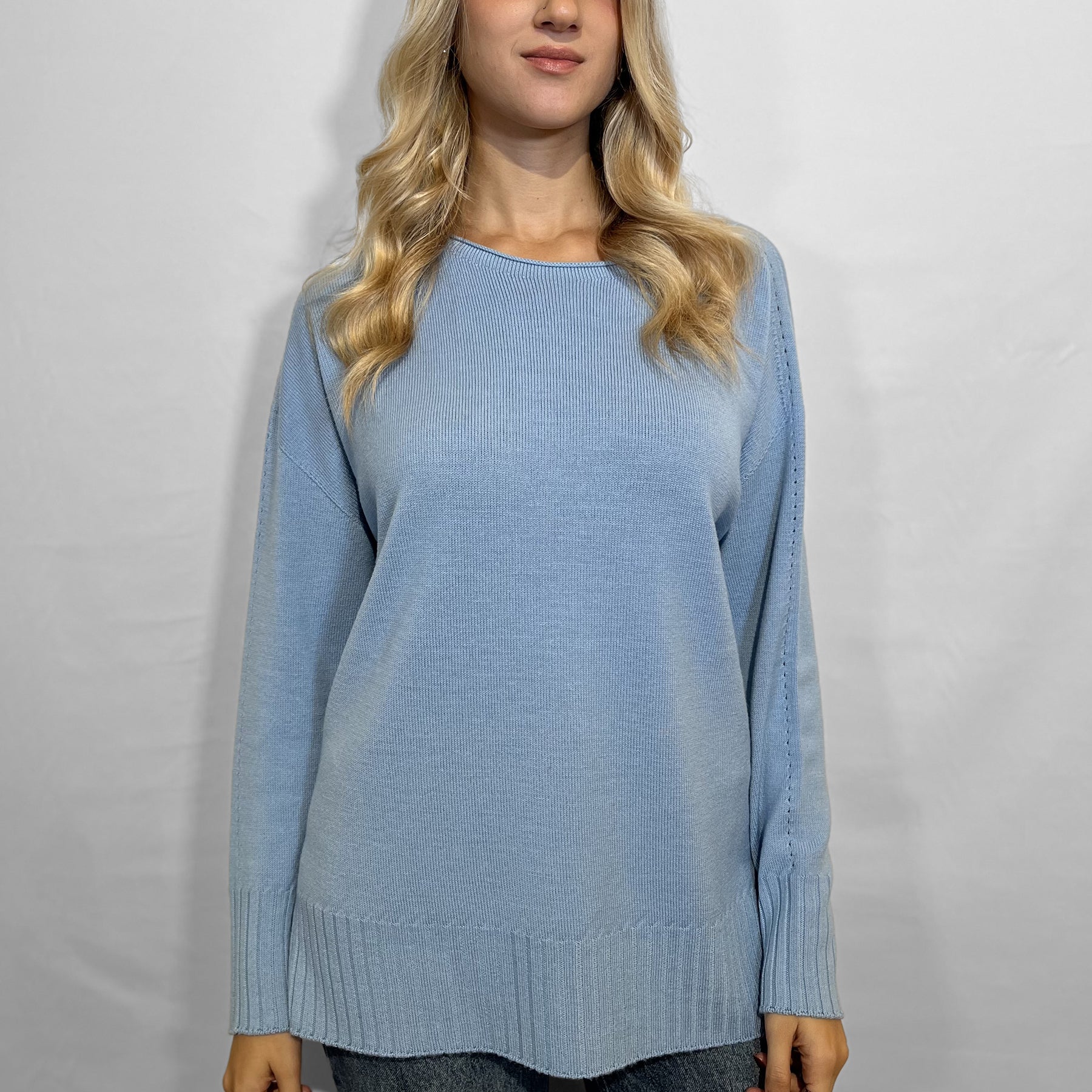 LE MORBIDE Maglia Donna Manica Lunga Pura Lana Over ART. 02163