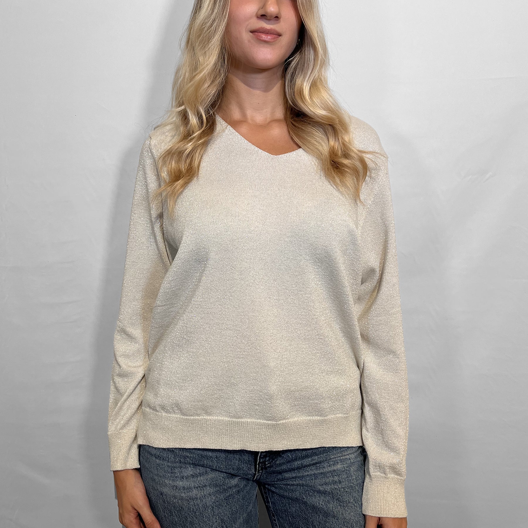 LE MORBIDE Maglia Donna Manica Lunga Scollo V Over ART. 02167