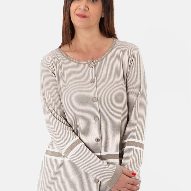 LE MORBIDE 1401 Cardigan girocollo in viscosa