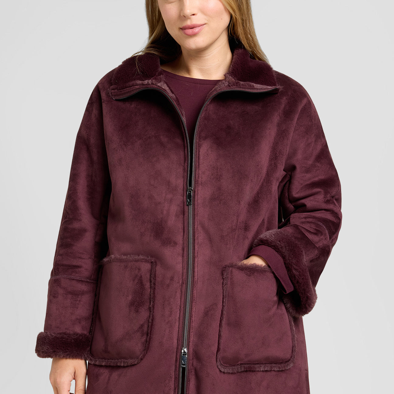 Ecomontone Donna Manica Lunga Chiusura Zip LUISA VIOLA F727F0-127E