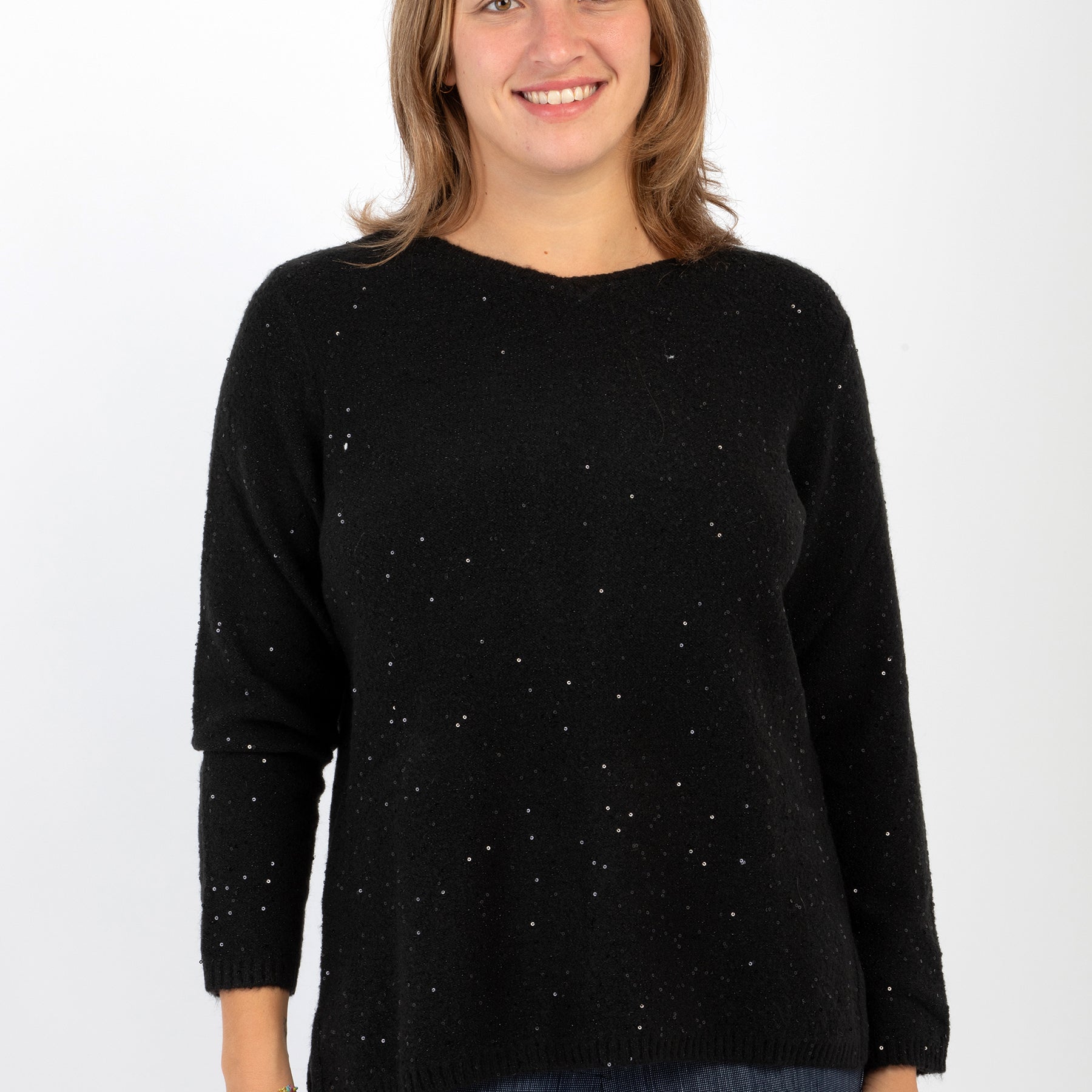 Maglia Donna Manica Lunga Paillettes LUISA VIOLA M502L0-04KM